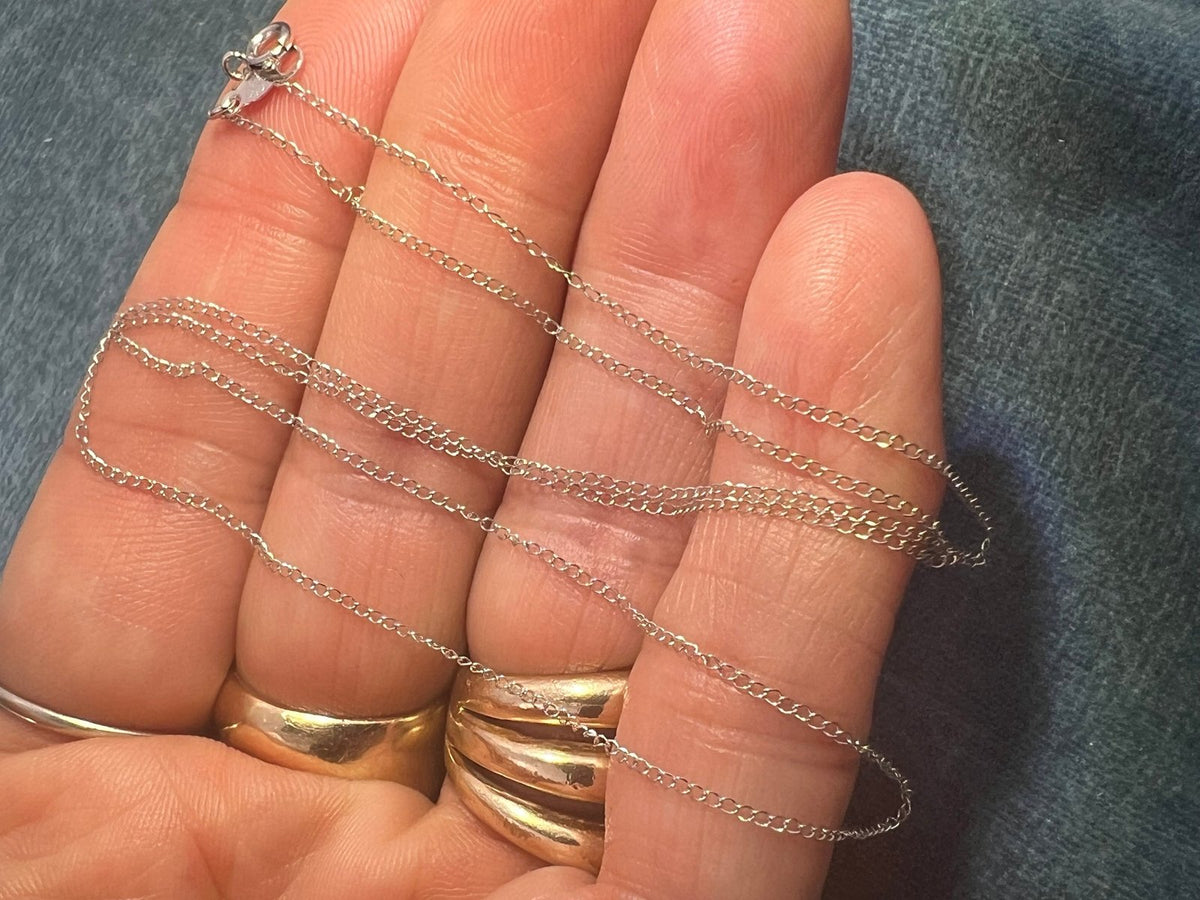 14k Solid White Gold 18" Chain. LOW PRICE CHAIN SALE See All - 0182