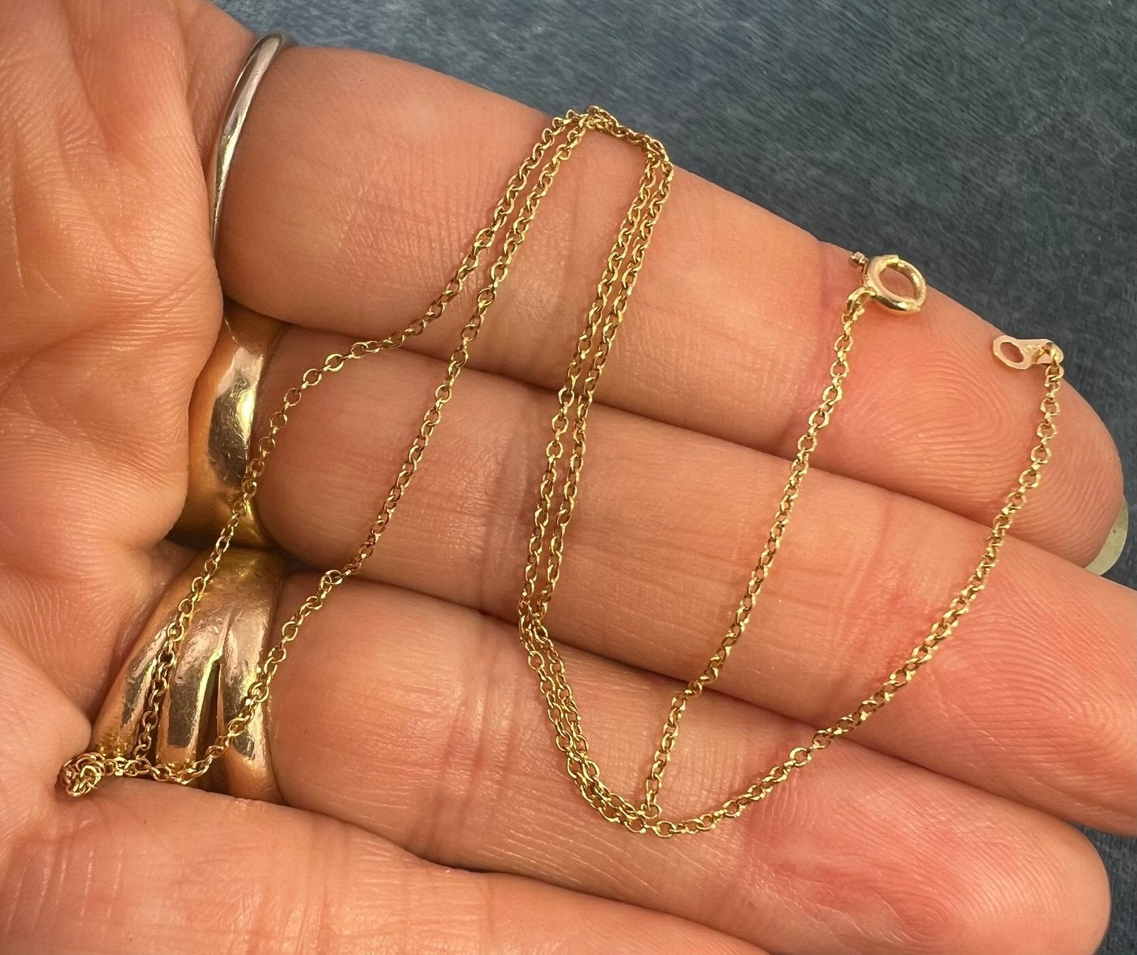 14k Solid Yellow Gold 17" ROLO Chain. LOW PRICE CHAIN SALE See All - 0167