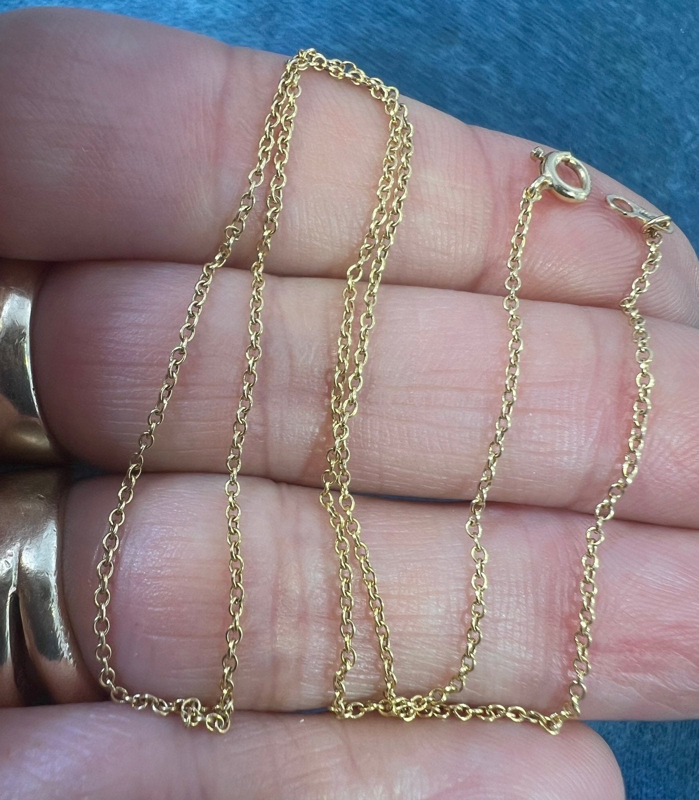 14k Solid Yellow Gold 17" ROLO Chain. LOW PRICE CHAIN SALE See All - 0167