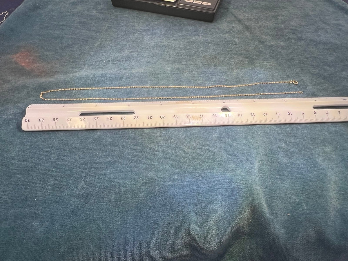 14k Solid Yellow Gold 17" Thin Chain. LOW PRICE CHAIN SALE See All - 0173