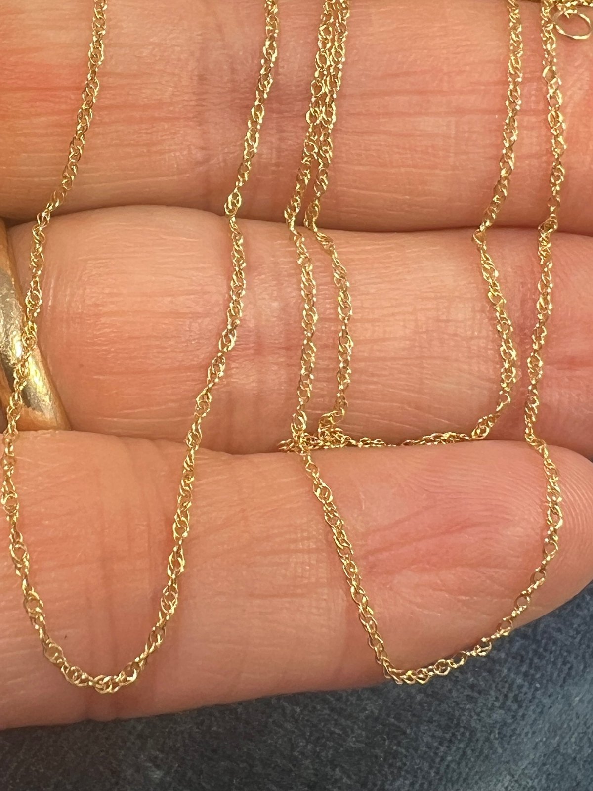 14k Solid Yellow Gold 17" Thin Chain. LOW PRICE CHAIN SALE See All - 0173
