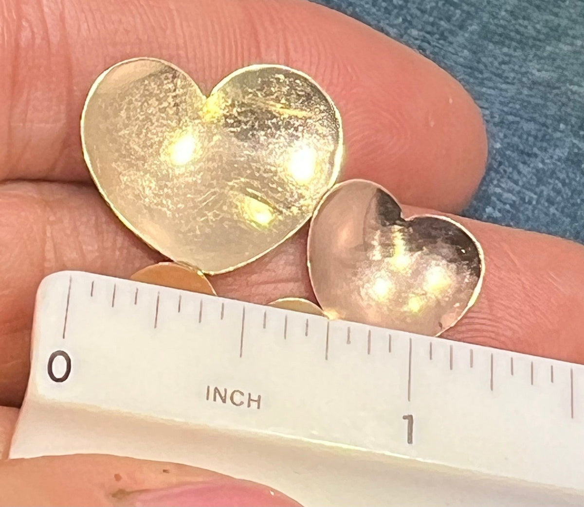 14k Tri Color Yellow White Rose Gold 5 HEARTS Pendant. 1.3"