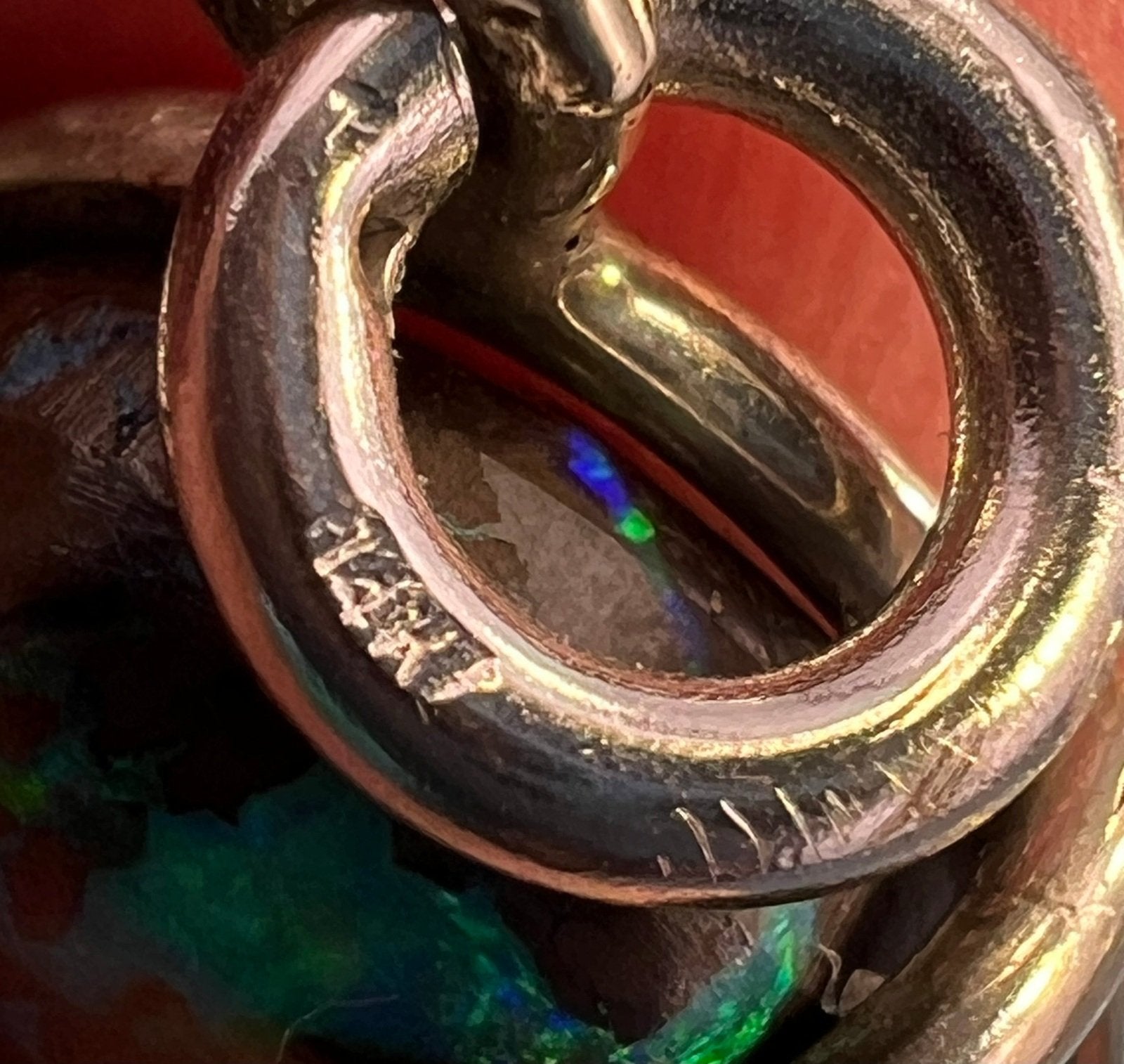 14k White Gold Australian Koroit Boulder Opal Pendant *Video*