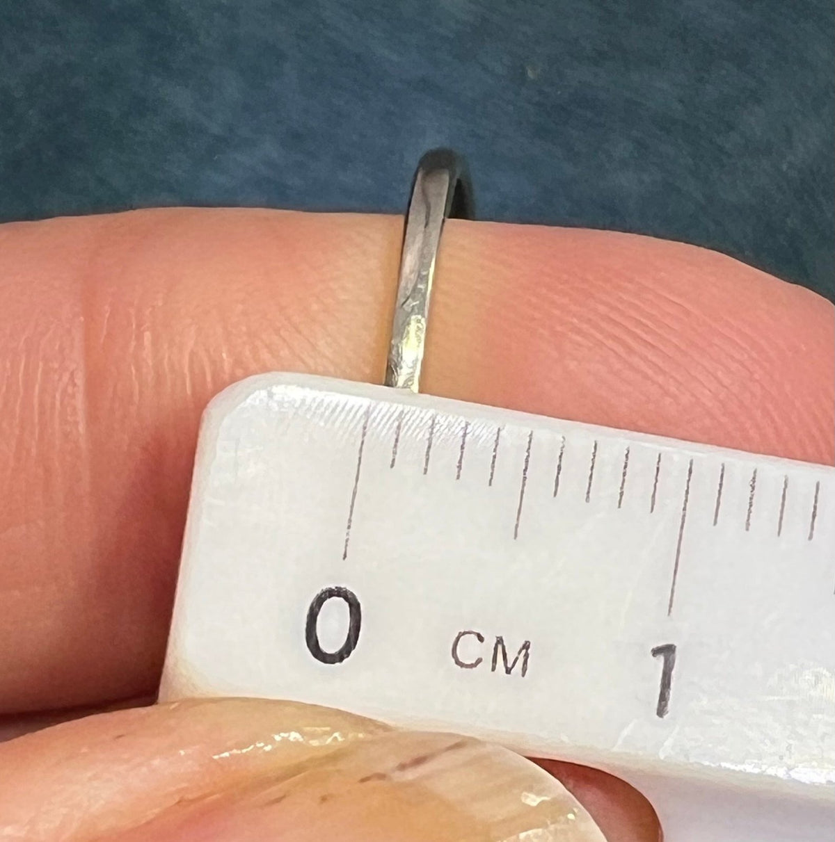 14k White Gold Ceylon Blue Sapphire Solitaire Ring. Antique *Video*