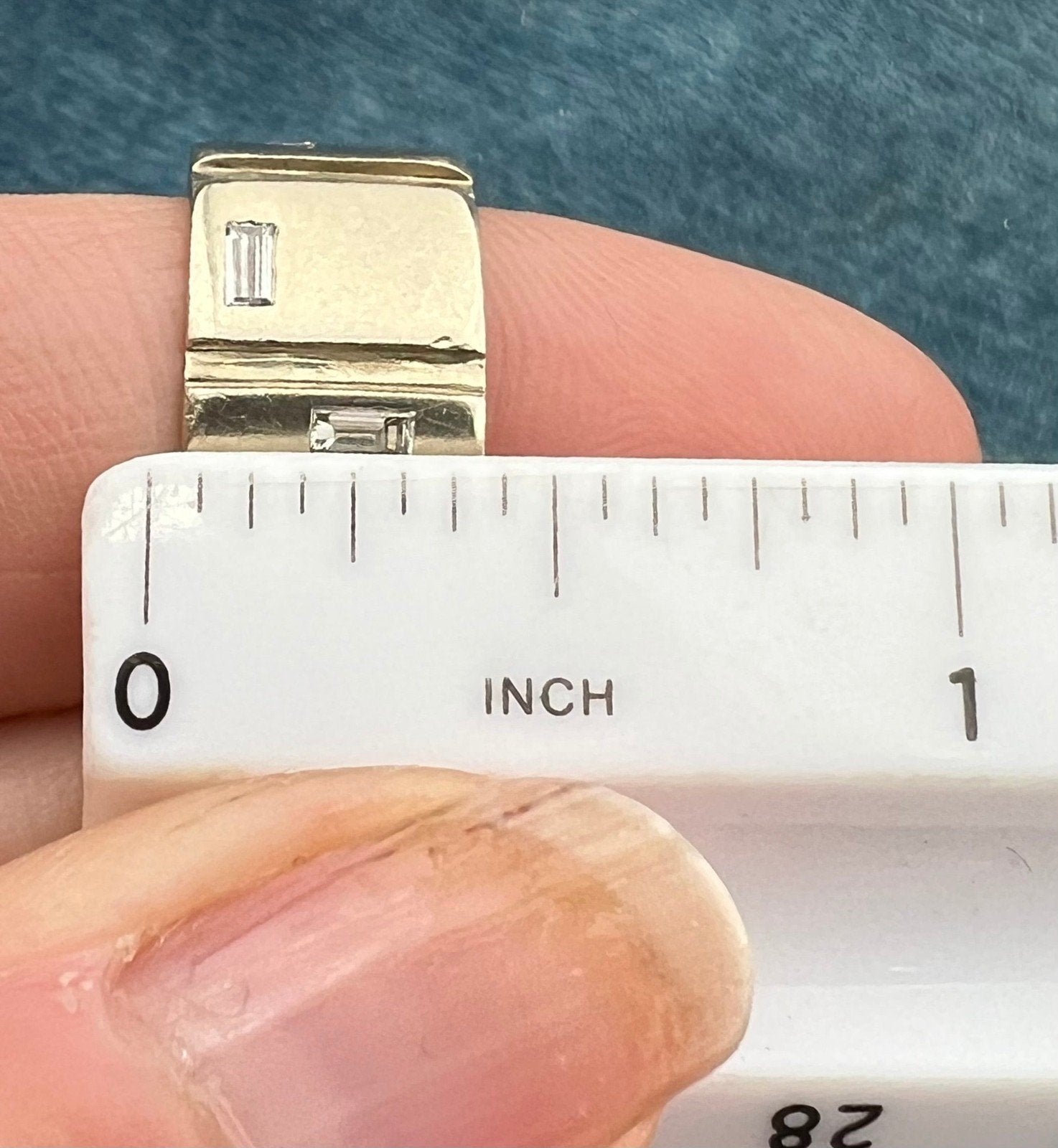 14k White Gold Geometric Designer Wide Eternity Band Diamond Ring. 9.7g *Video*