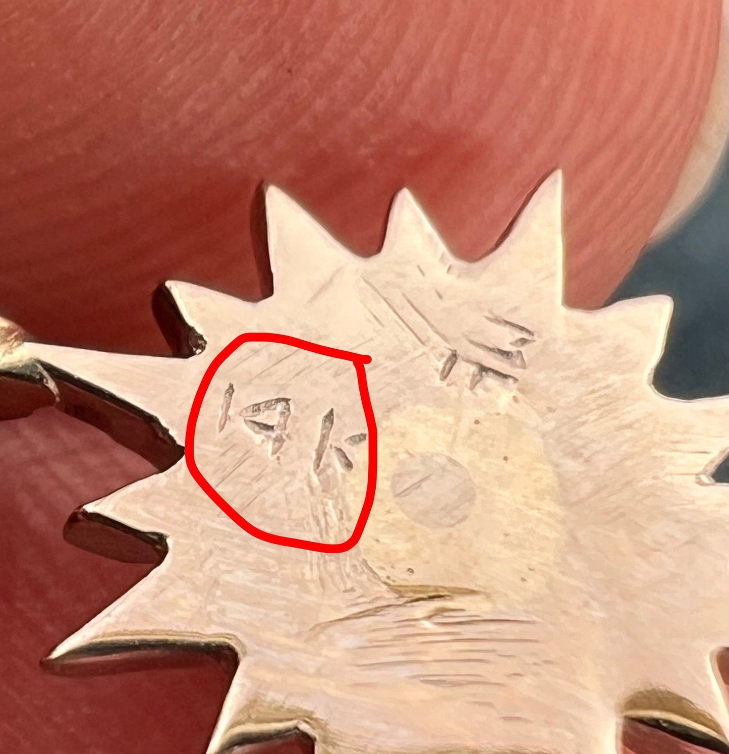 14k White Gold MCM Modern Diamond Sun Star Burst Pendant. Tiny!