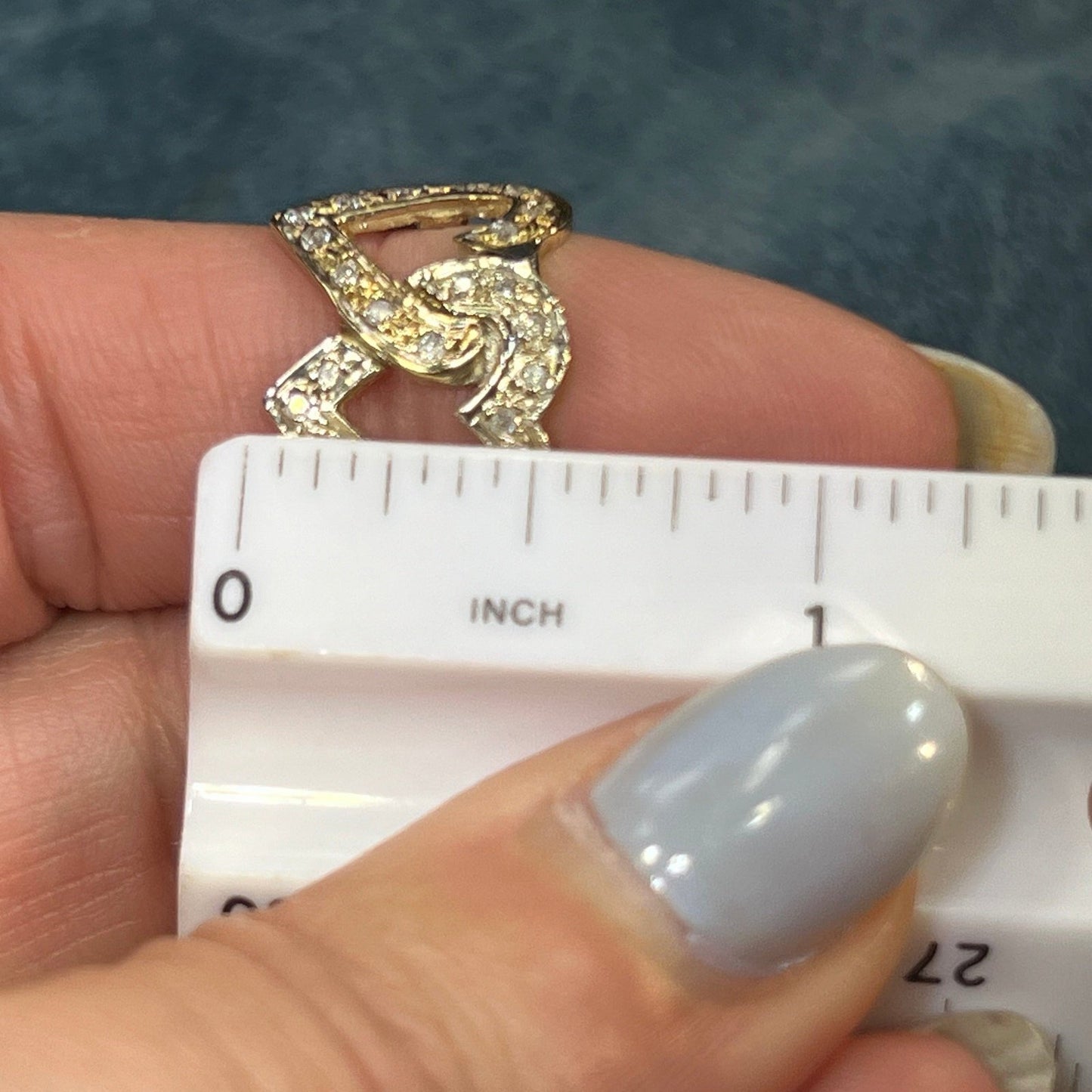 14k White + Yellow Gold Diamond Sweetheart Ring. Victorian Era