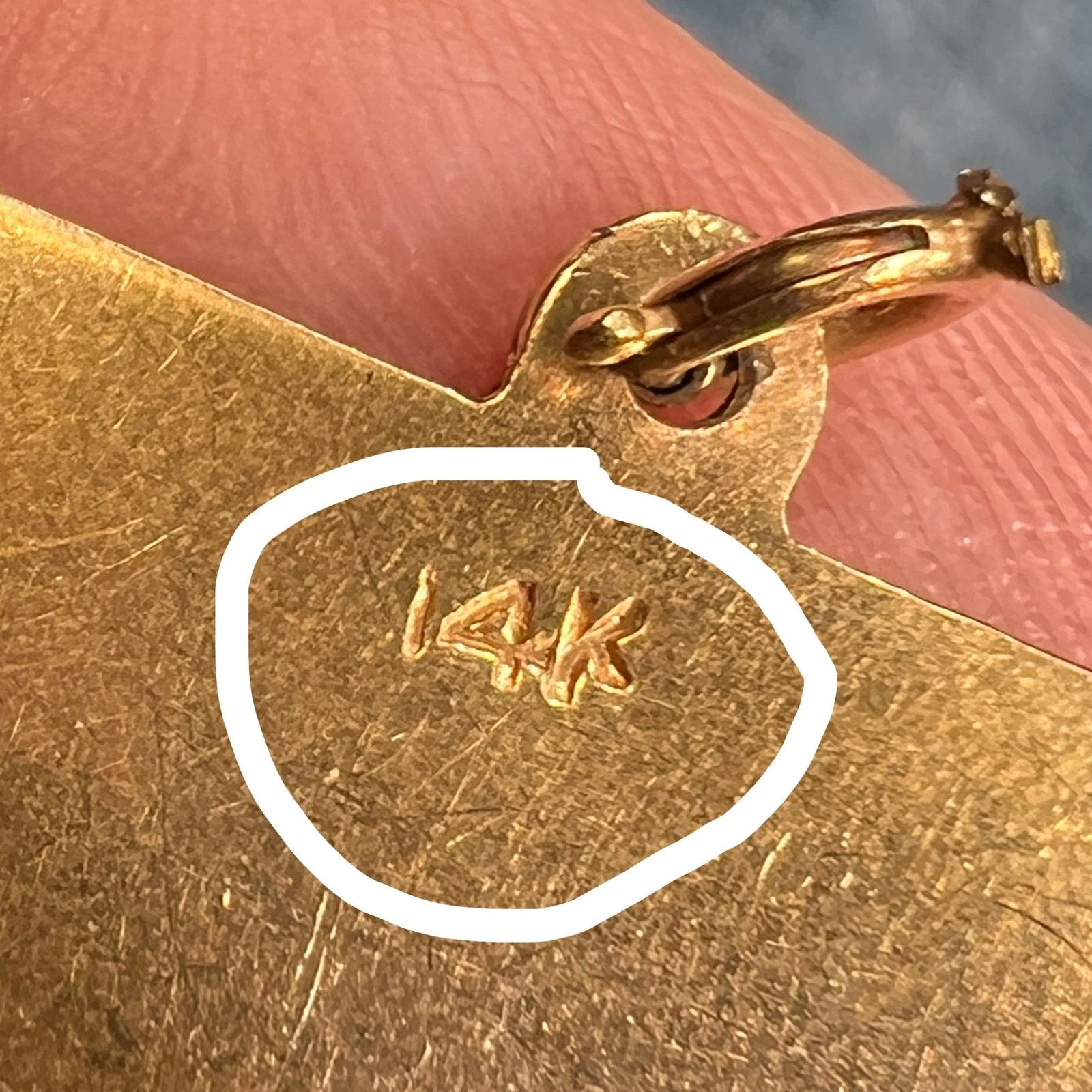 14k Yellow Gold 1961 Calendar Pendant w Ruby Birthday Anniversary