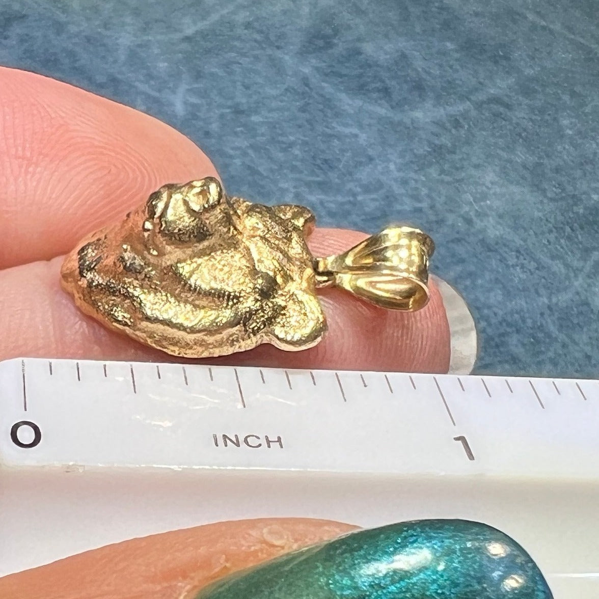 14k Yellow Gold 3-D Chunky Grizzly Bear Pendant. Powerful