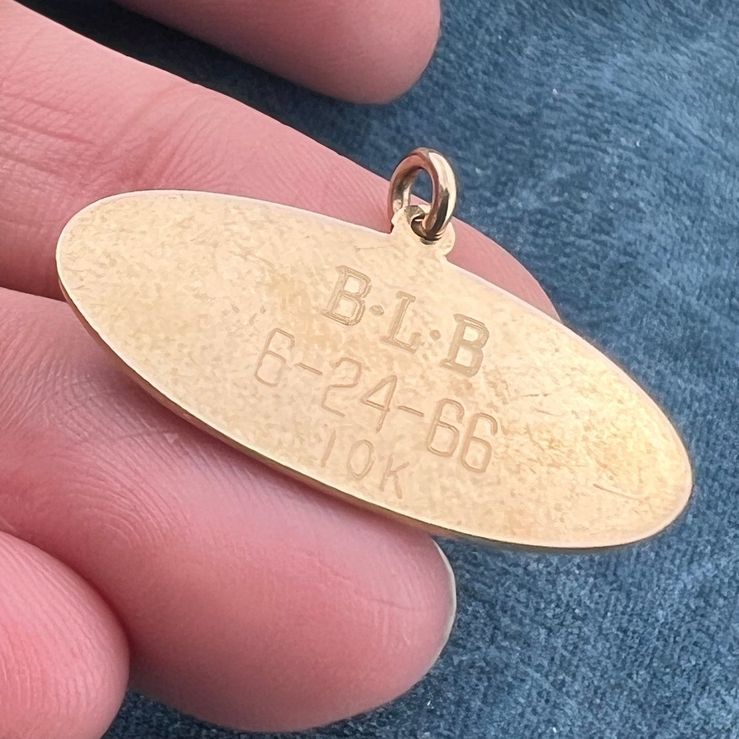 14k Yellow Gold "30" Disk MCM Modern Pendant. Birthday Anniversary
