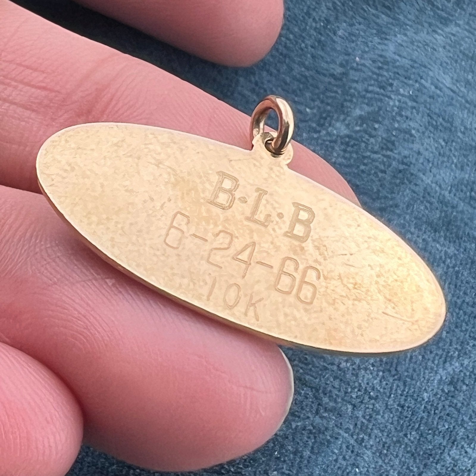 14k Yellow Gold "30" Disk MCM Modern Pendant. Birthday Anniversary