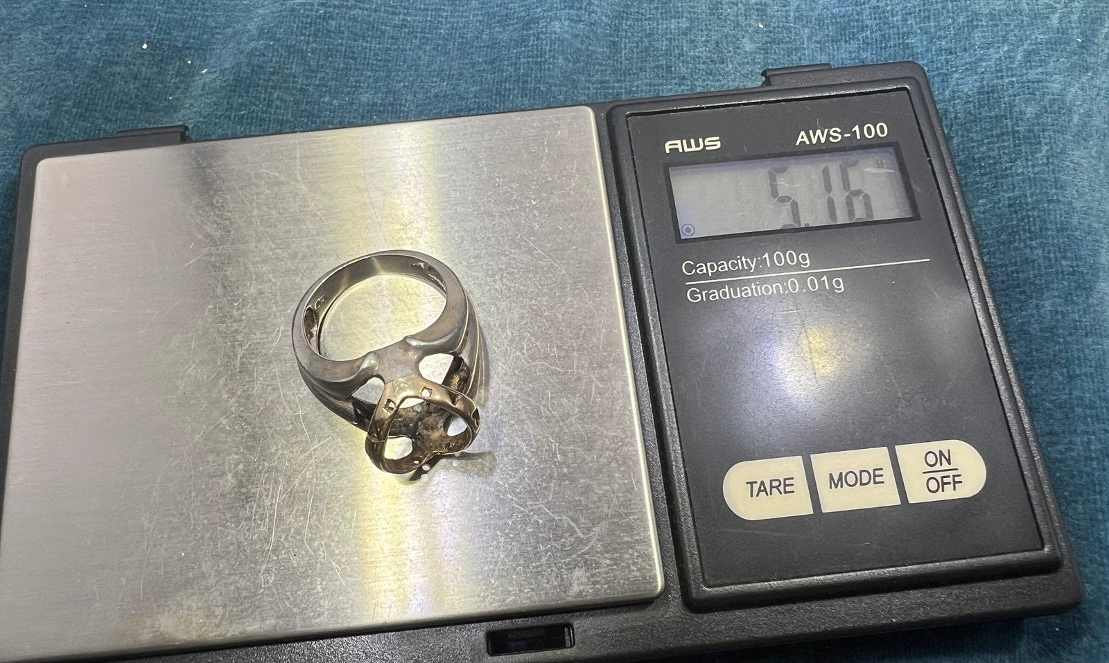 14k Yellow Gold & 925 Ring w 5 Interchangeable Multi-Gemstones