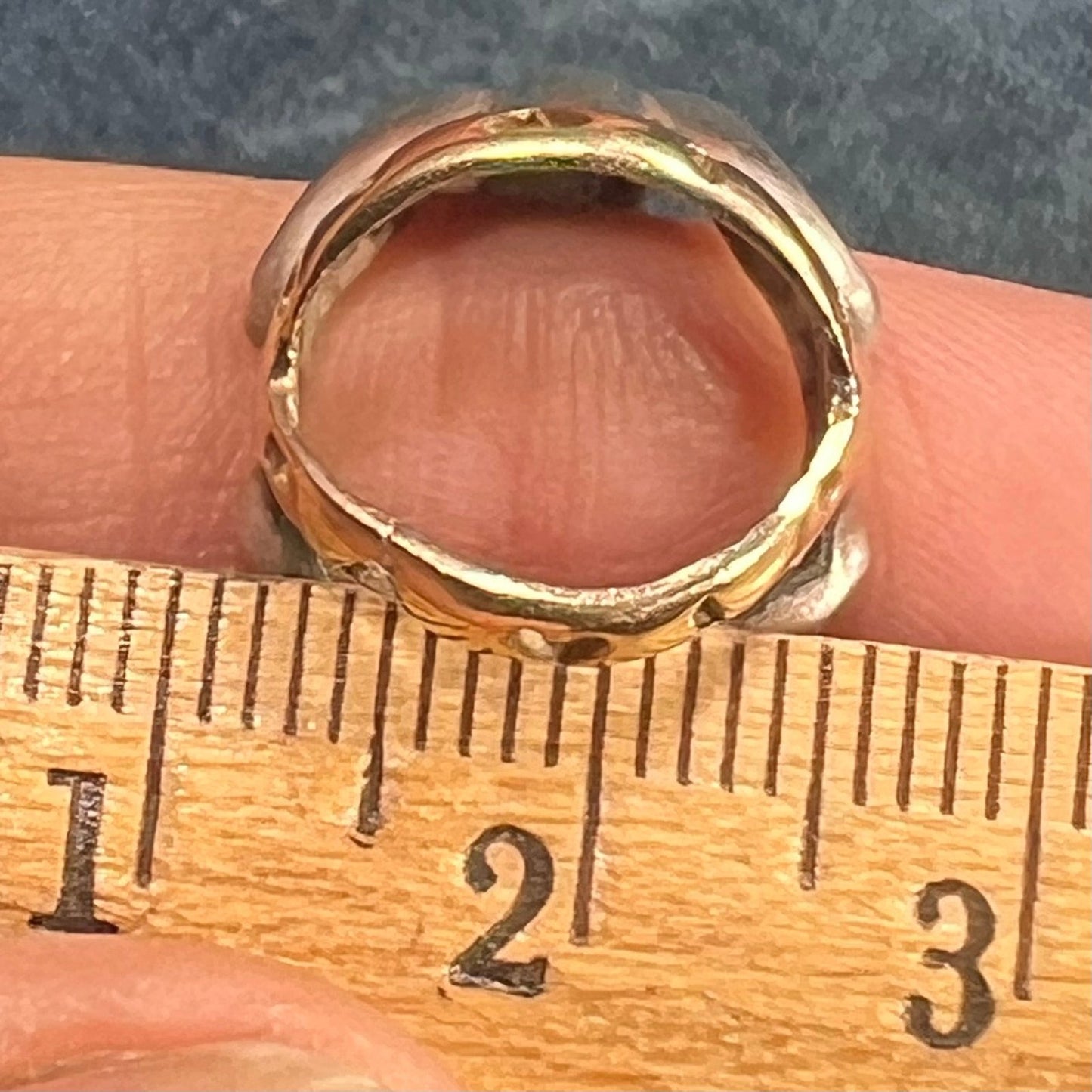 14k Yellow Gold & 925 Ring w 5 Interchangeable Multi-Gemstones