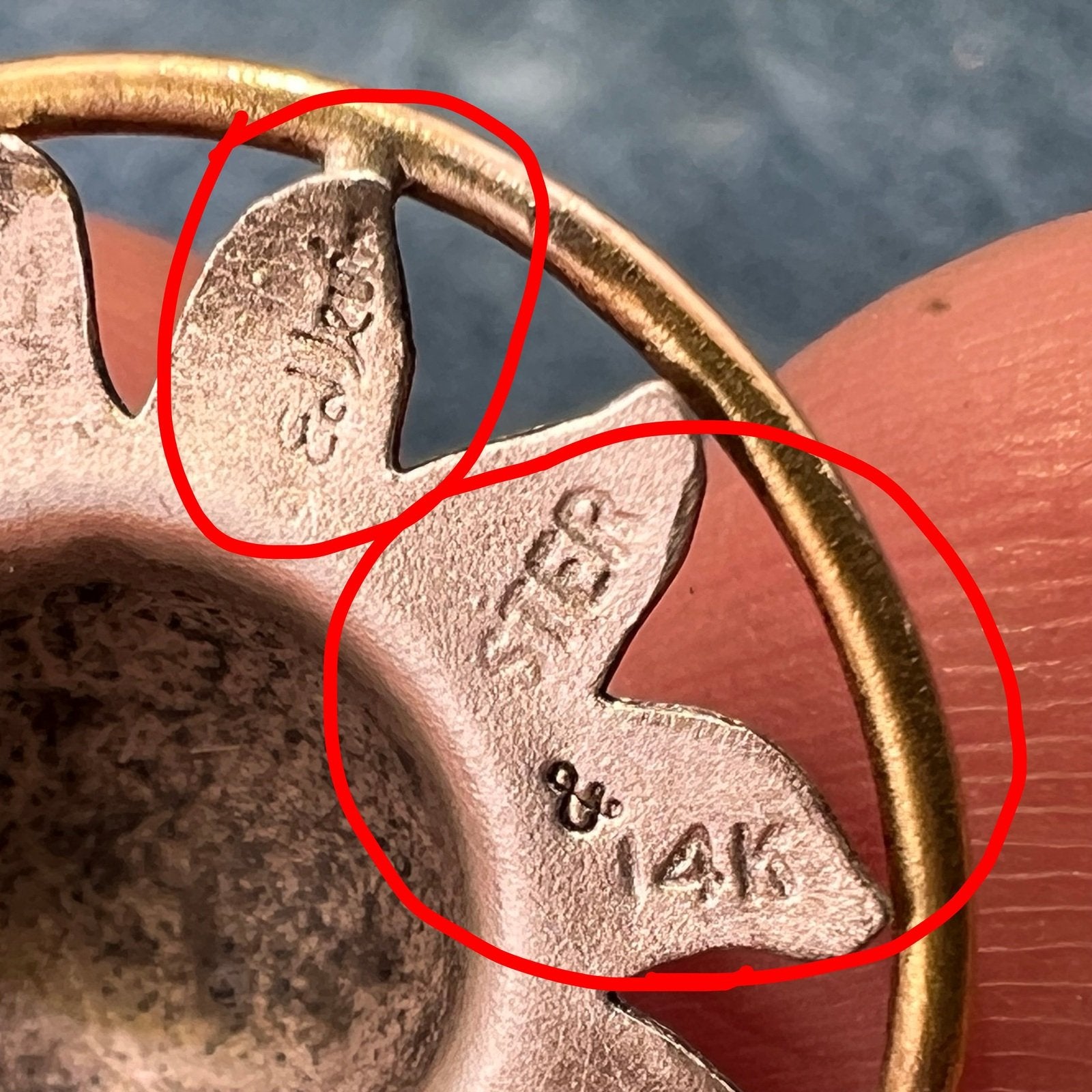 14k Yellow Gold & 925 Sunburst Circle Pendant. Ed Levin *RARE*