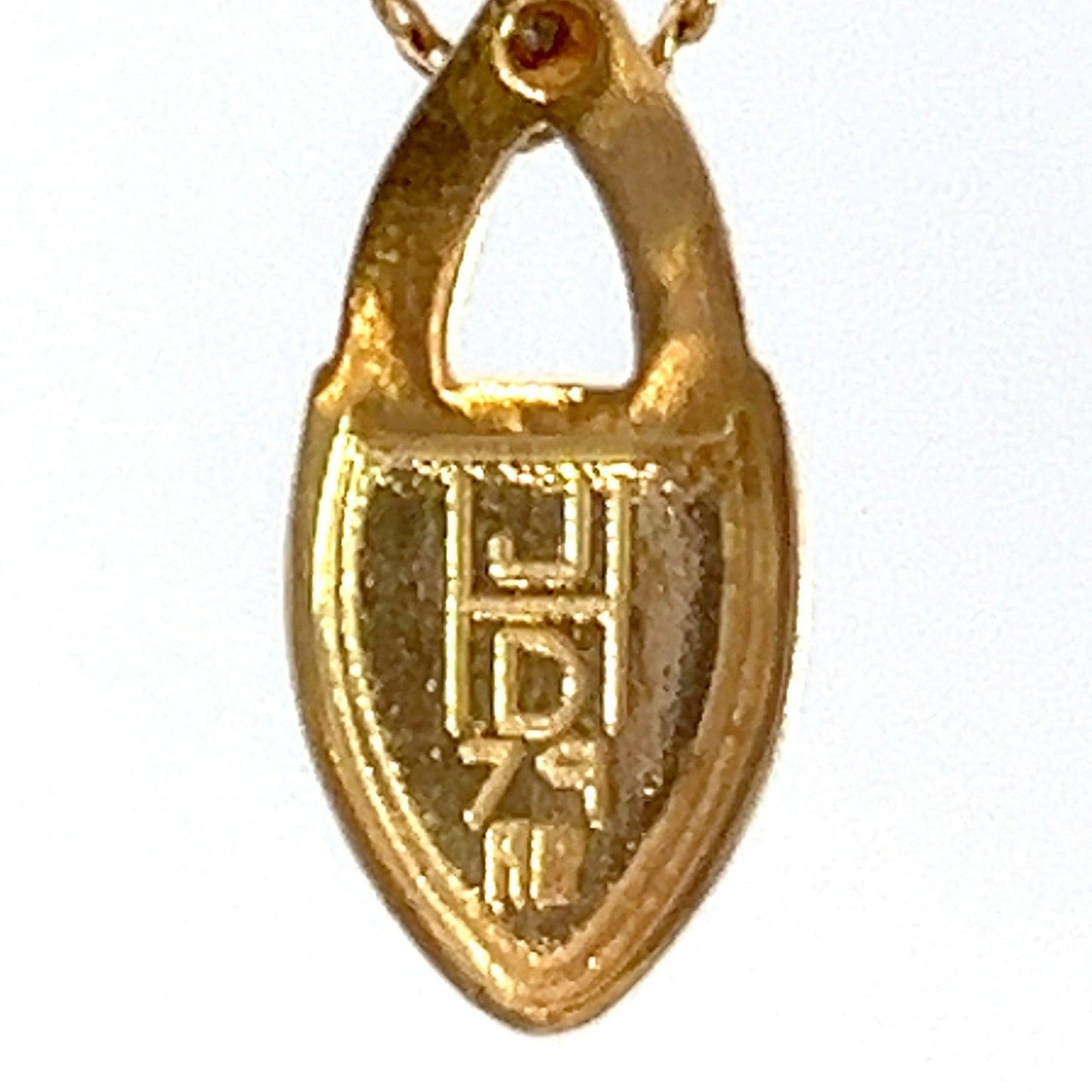 14k Yellow Gold ALASKAN Gold-in-Quartz Pendant w Diamond. 2/3"