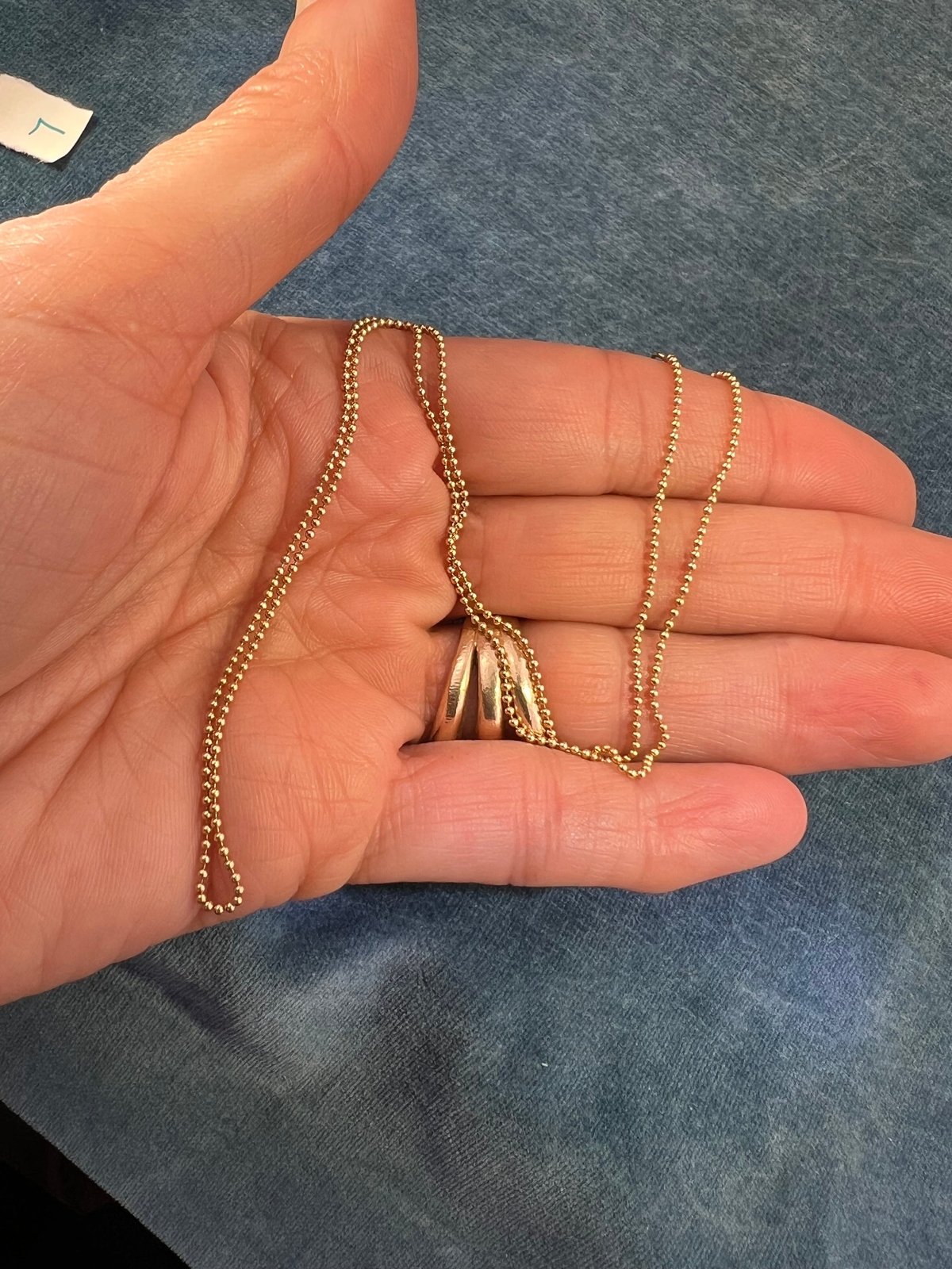 14k Yellow Gold Ball Chain. 18" + 2.4g - L