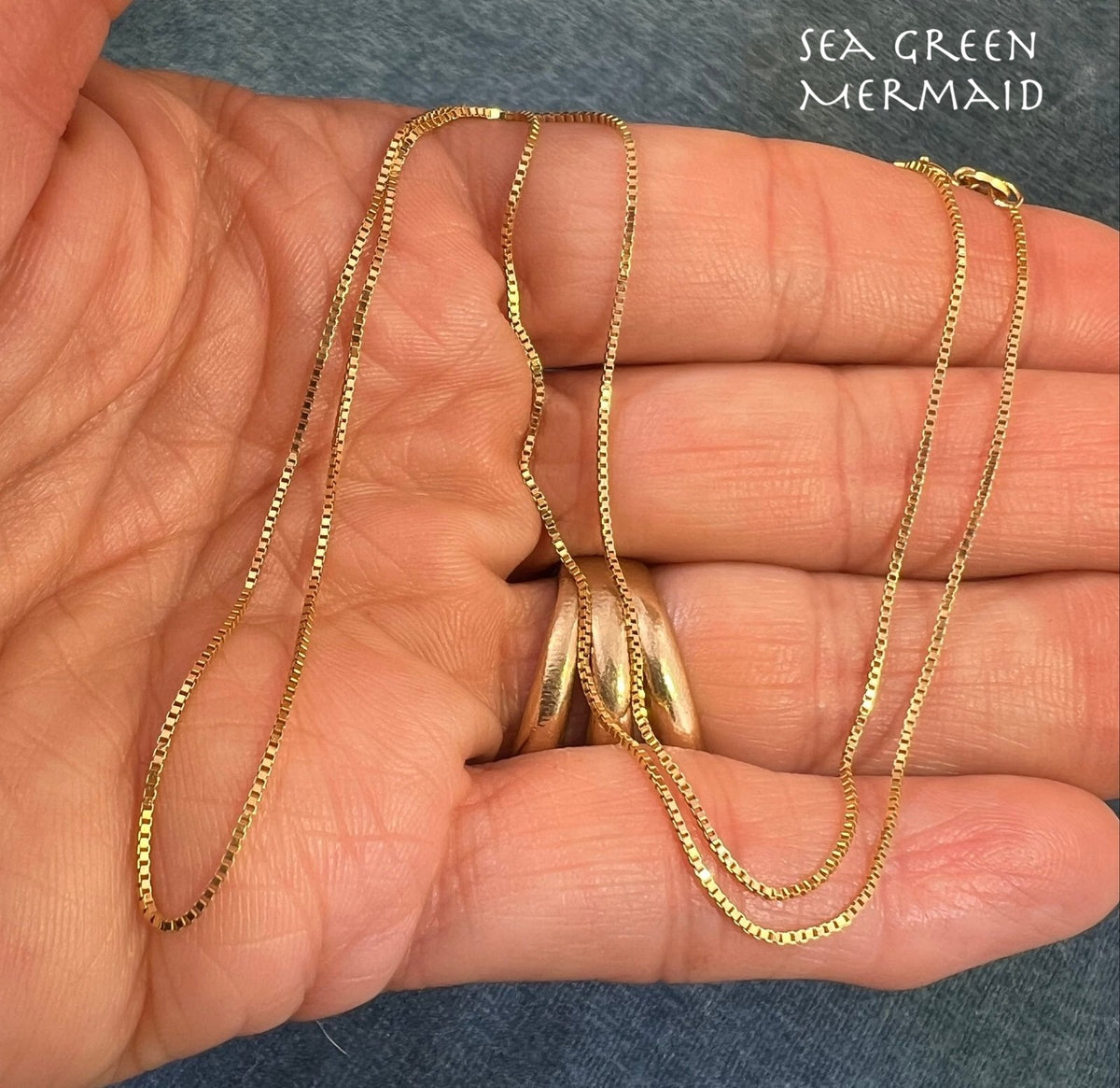 14k Yellow Gold Box Chain. 1.7g + 18" - K