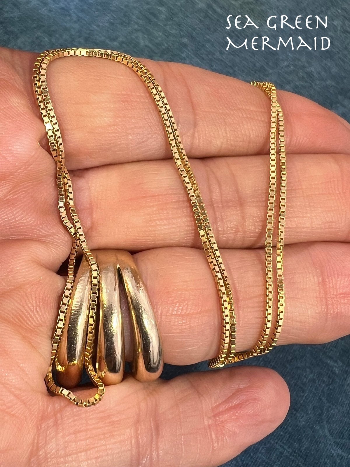 14k Yellow Gold Box Chain. 1mm + 3g + 17.5" Italy - D