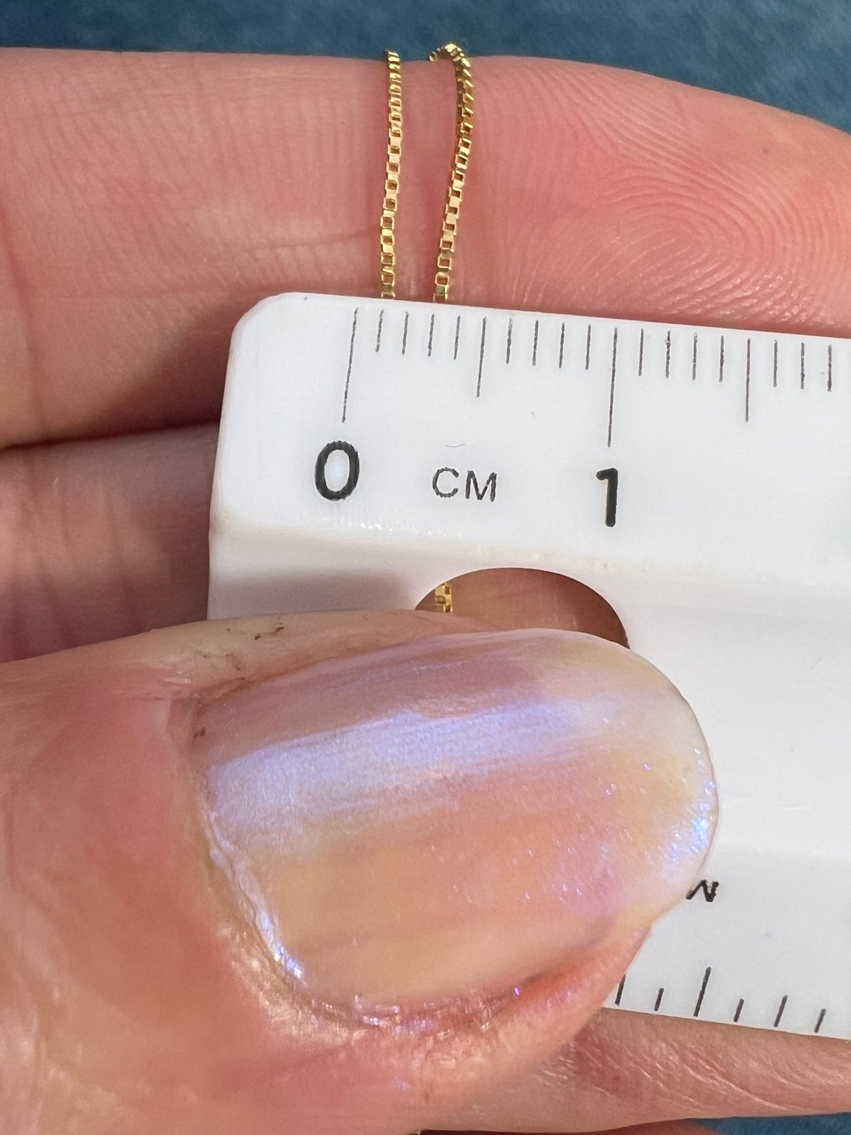 14k Yellow Gold Box Chain. 20" Stamped 14k Italy - E