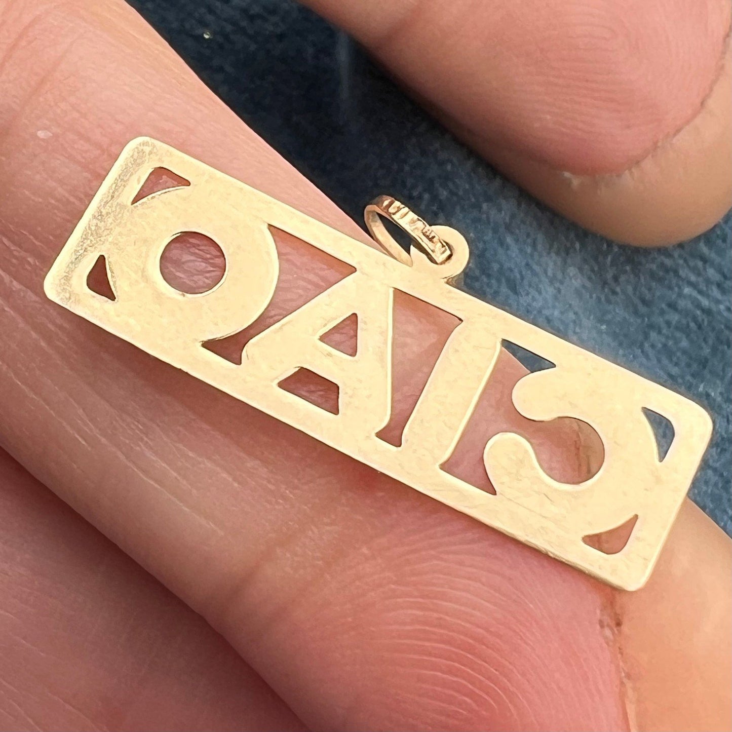 14k Yellow Gold "CIAO" Pendant. Italy