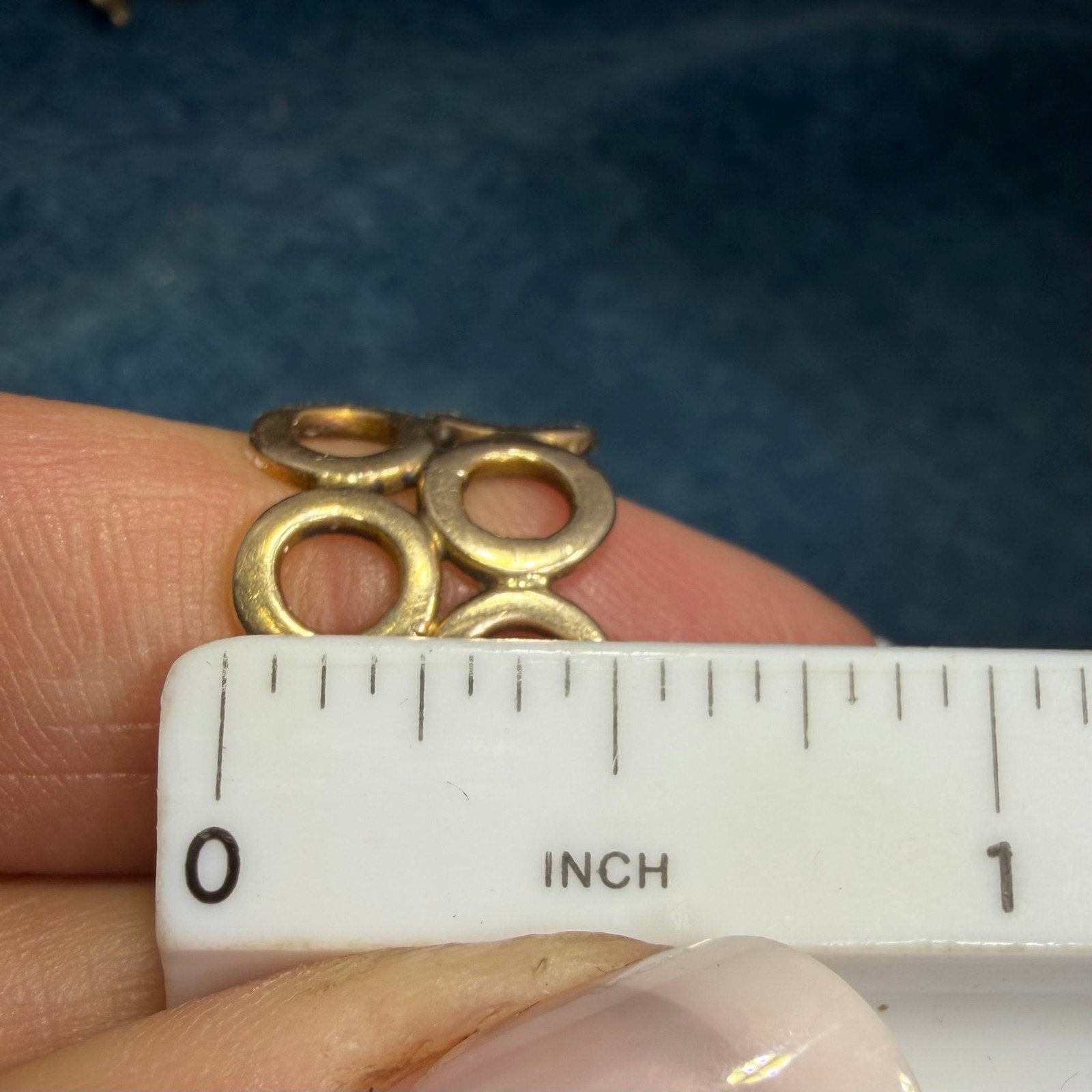 14k Yellow Gold CIRCLES Eternity Band Ring. 7.4g + 13mm 1/2" Wide
