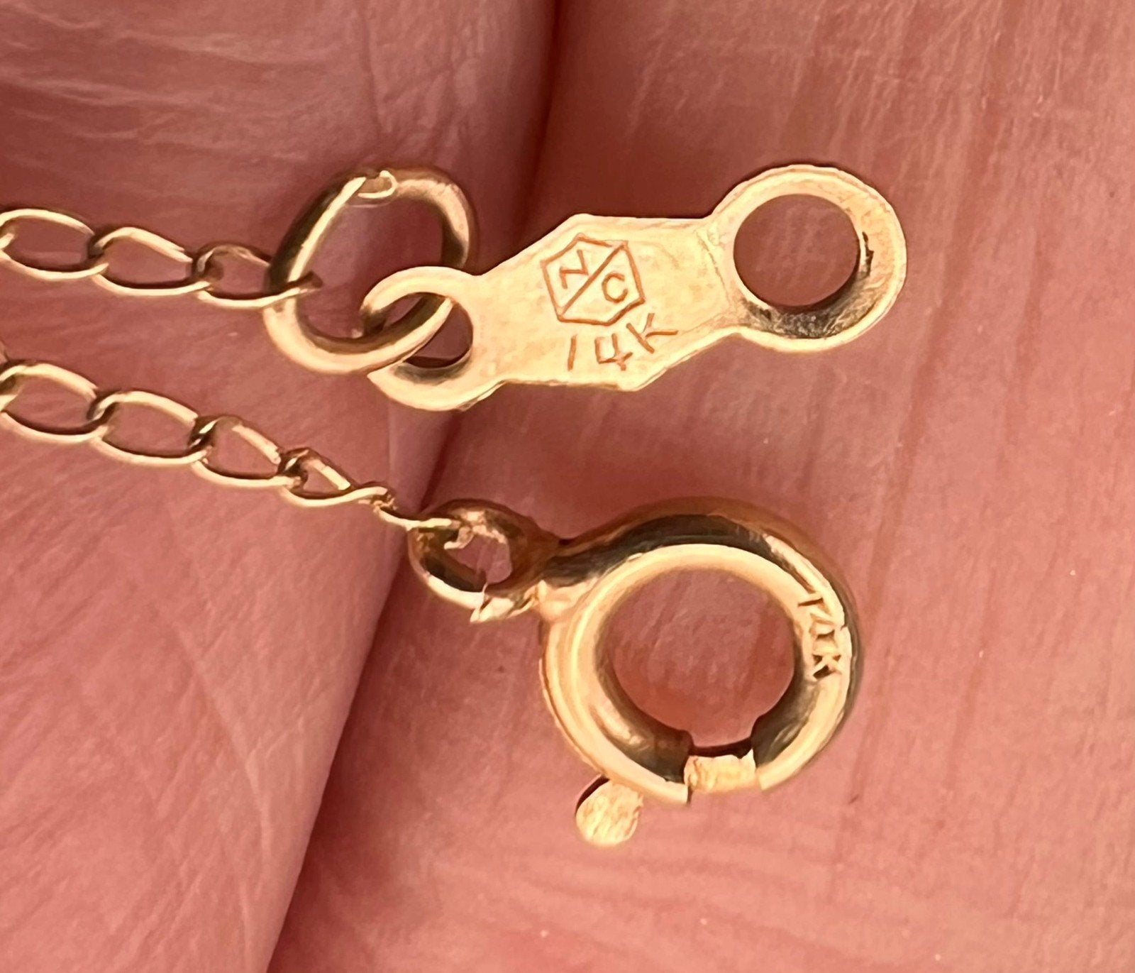 14k Yellow Gold DIXIE Southern Name Pendant Necklace Chain