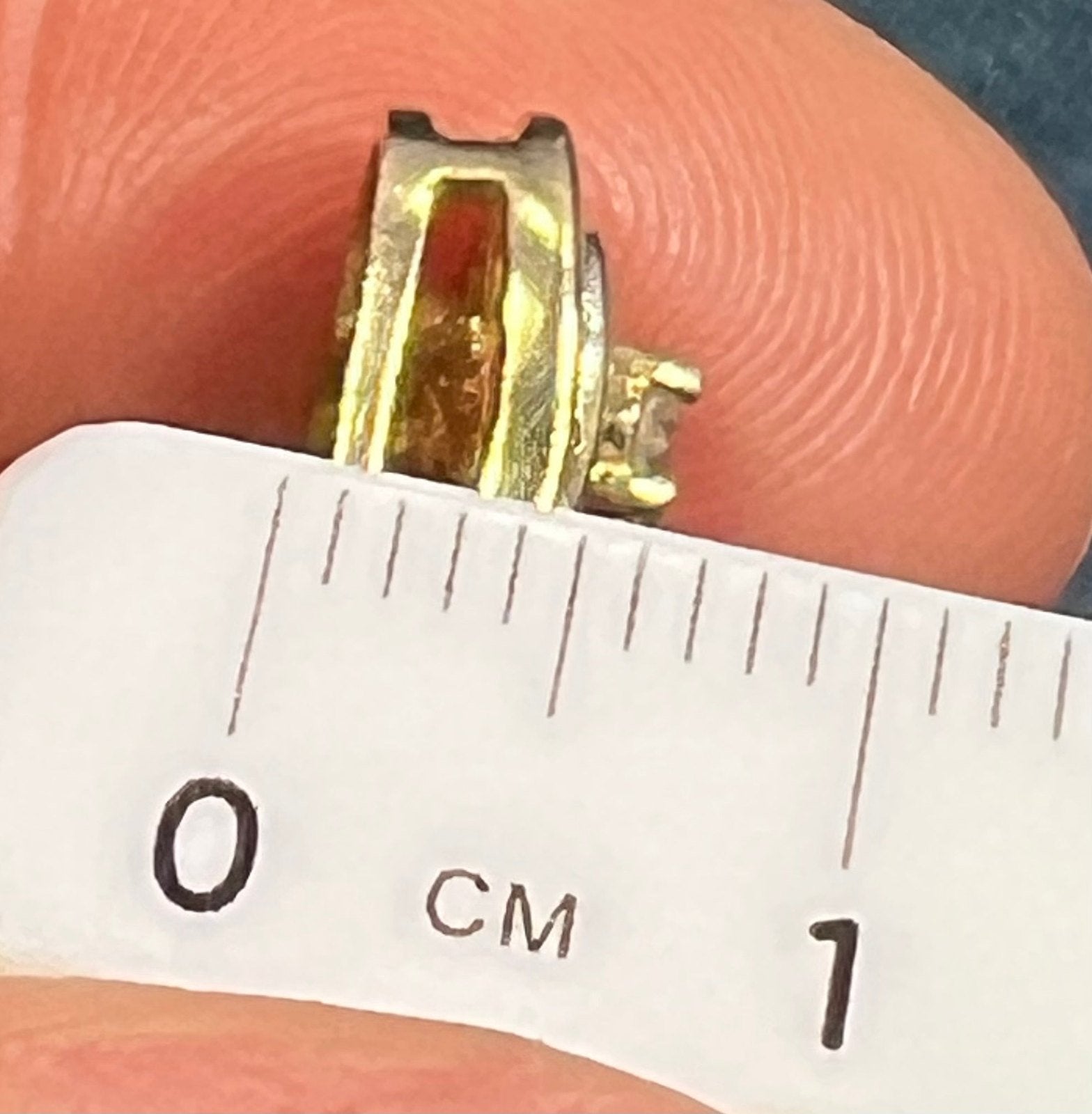 14k Yellow Gold Diamond Heart Pendant Slide 0.5" Natural Diamonds 1.88g Vintage