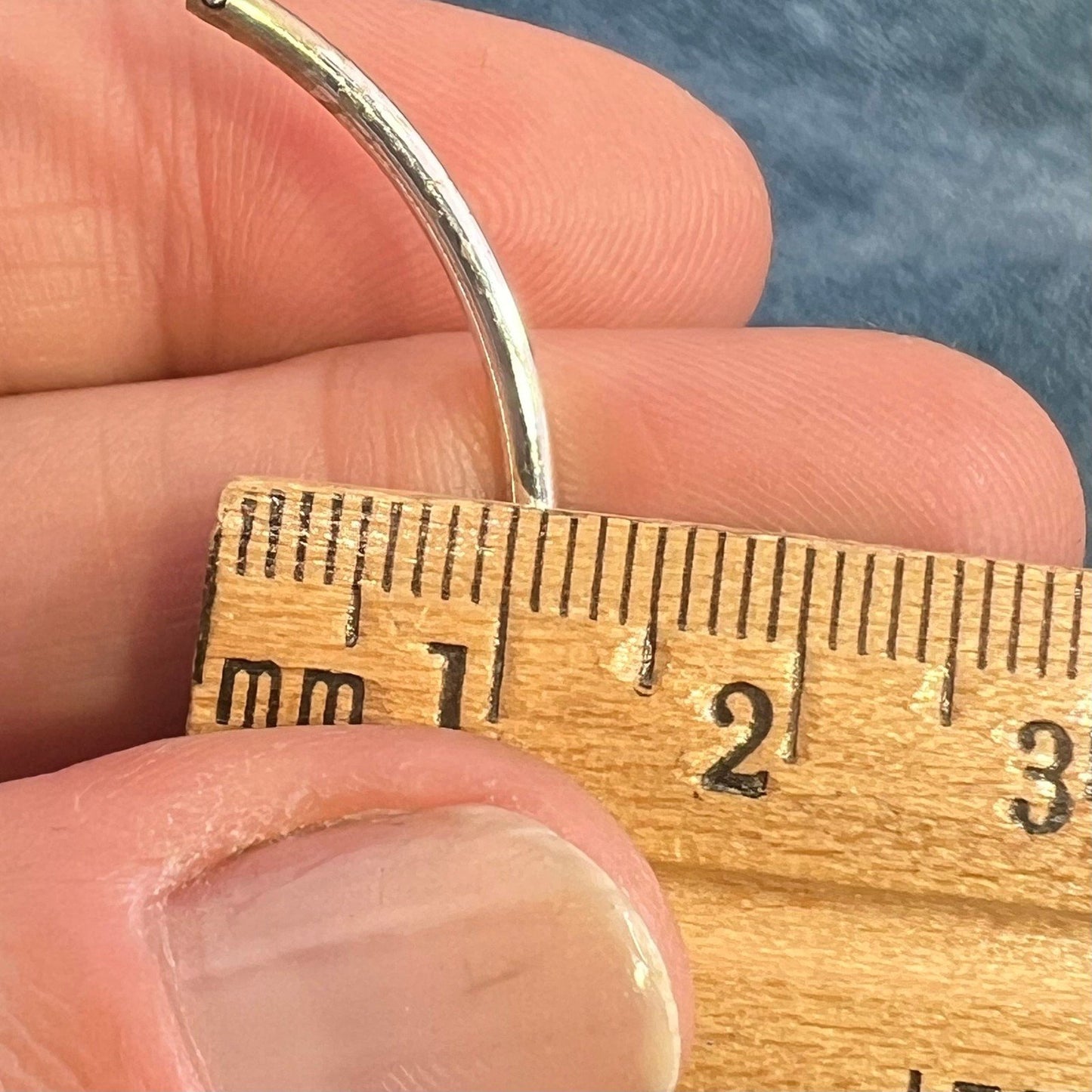 14k Yellow Gold Earwire & 925 Runway Hoop Earrings. 2"