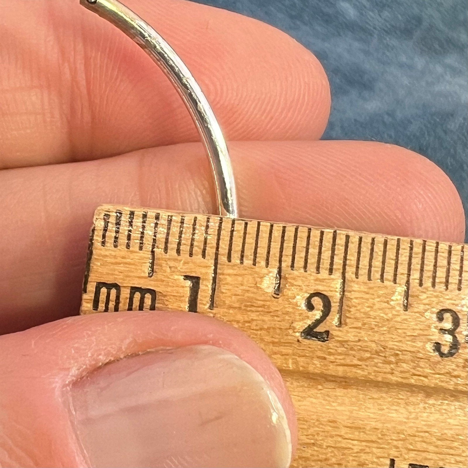 14k Yellow Gold Earwire & 925 Runway Hoop Earrings. 2"