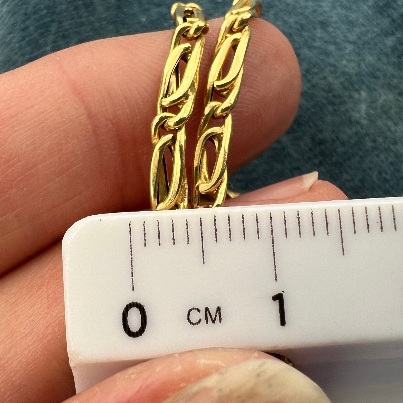 14k Yellow Gold Fancy Woven Link Chain Necklace. 7g + 17"