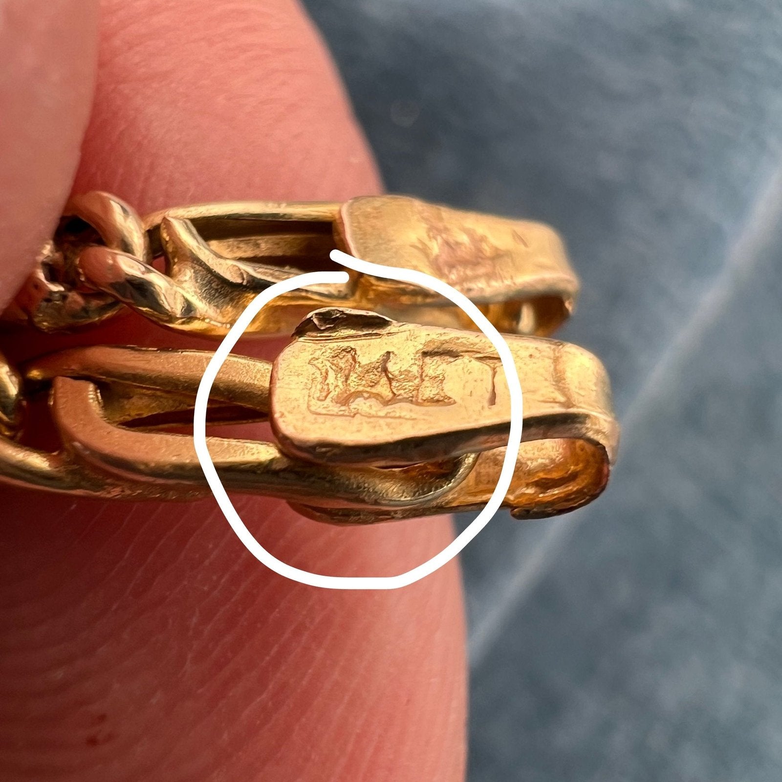 14k Yellow Gold Fancy Woven Link Chain Necklace. 7g + 17"
