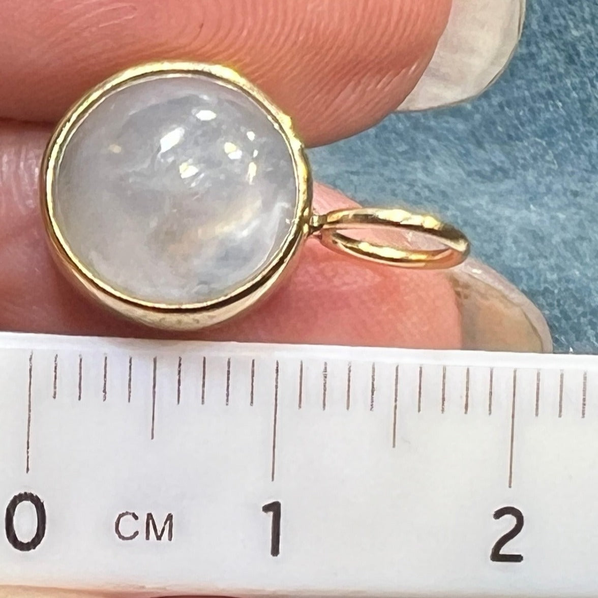 14k Yellow Gold Gray Star Sapphire Pendant. Bezel-Set *Video*