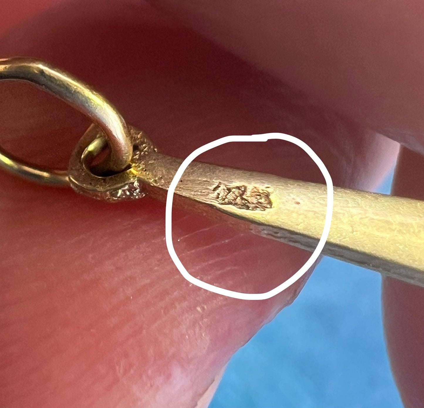 14k Yellow Gold Lightning Bolt Pendant. 2"