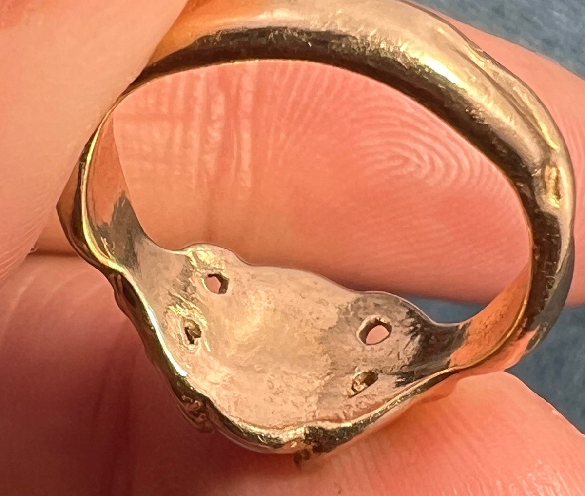 14k Yellow Gold Moonstone Ring w 2 Mermaids Goddesses *Video*