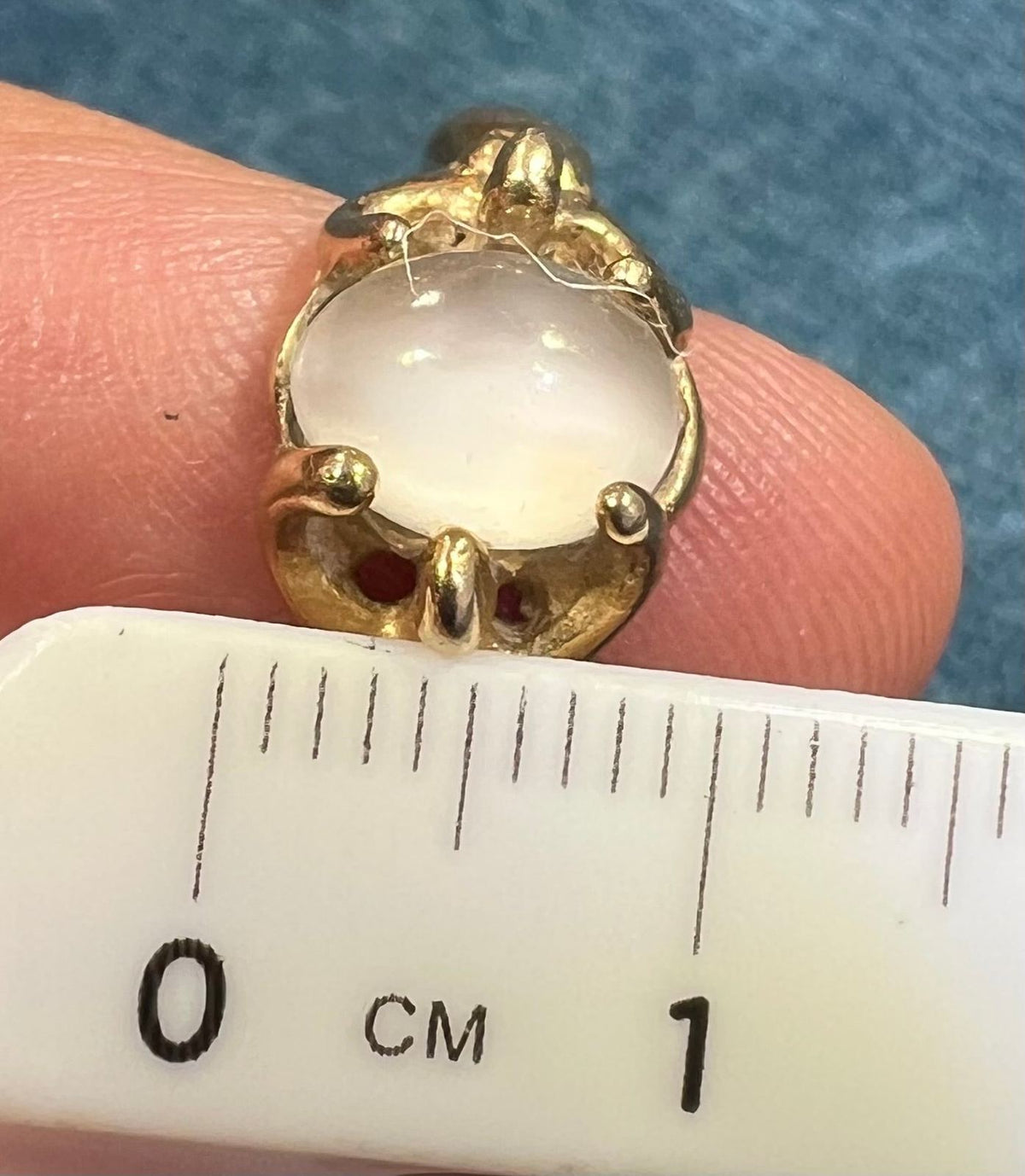 14k Yellow Gold Moonstone Ring w 2 Mermaids Goddesses *Video*