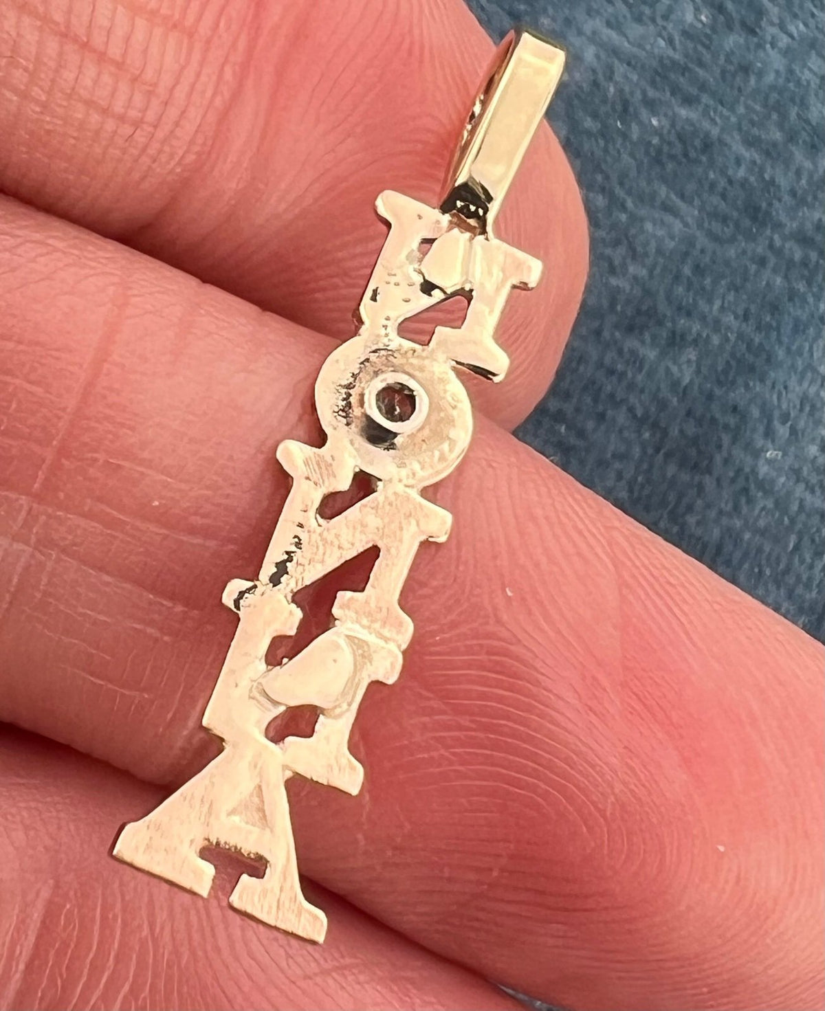 14k Yellow Gold *NONNA* Pendant w Diamond. For Mother's Day!