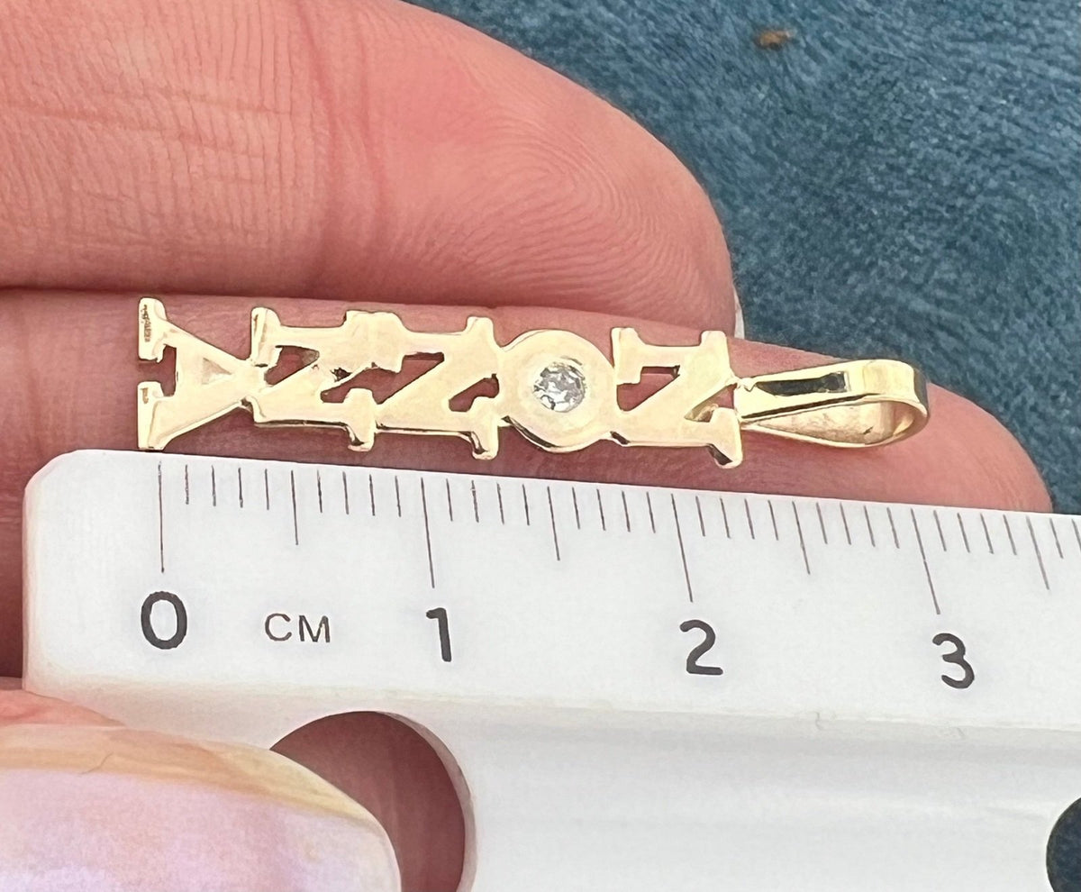 14k Yellow Gold *NONNA* Pendant w Diamond. For Mother's Day!