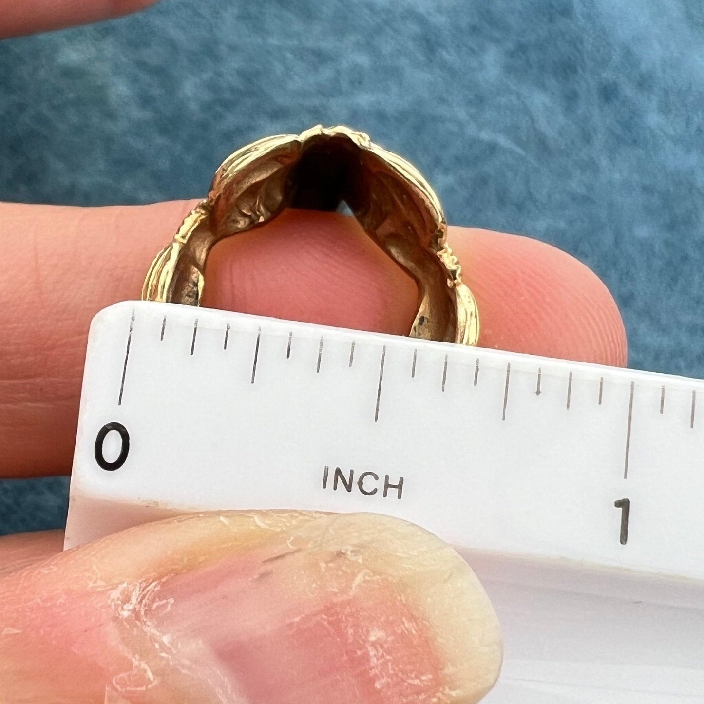 14k Yellow Gold OOAK Artisan Ring Guard Jacket. 7g + 2/3" *Video*