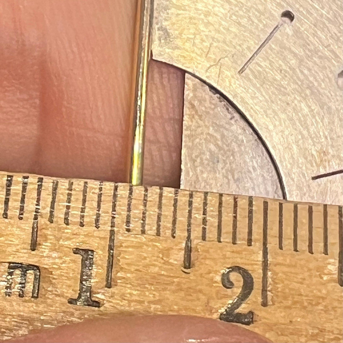 14k Yellow Gold + Silver Mid-Century Modern Semi-Circle Pendant. 2.2" + 13g