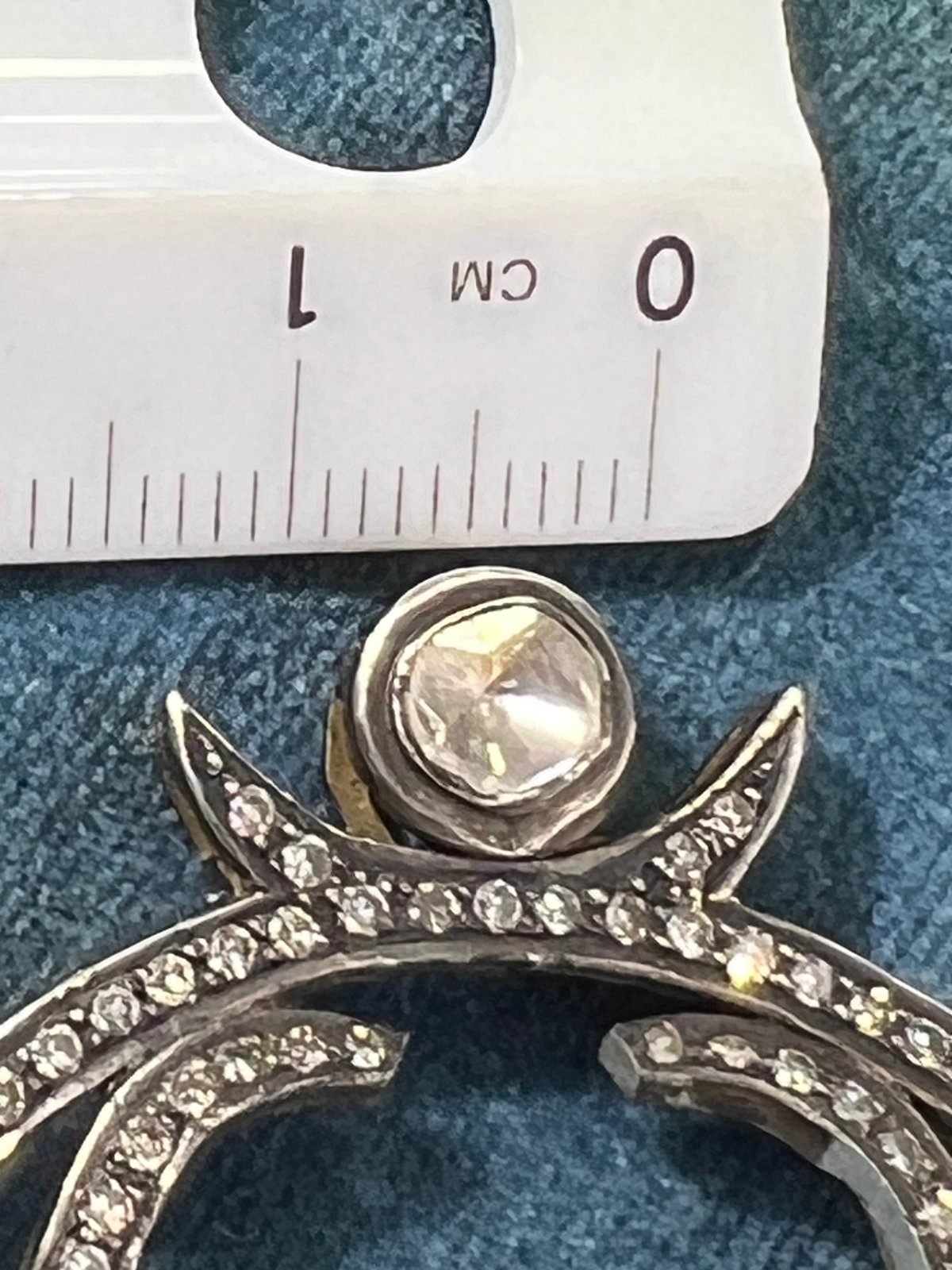 14k Yellow Gold + Silver w Natural Hand-Cut Diamonds SCRAP - D