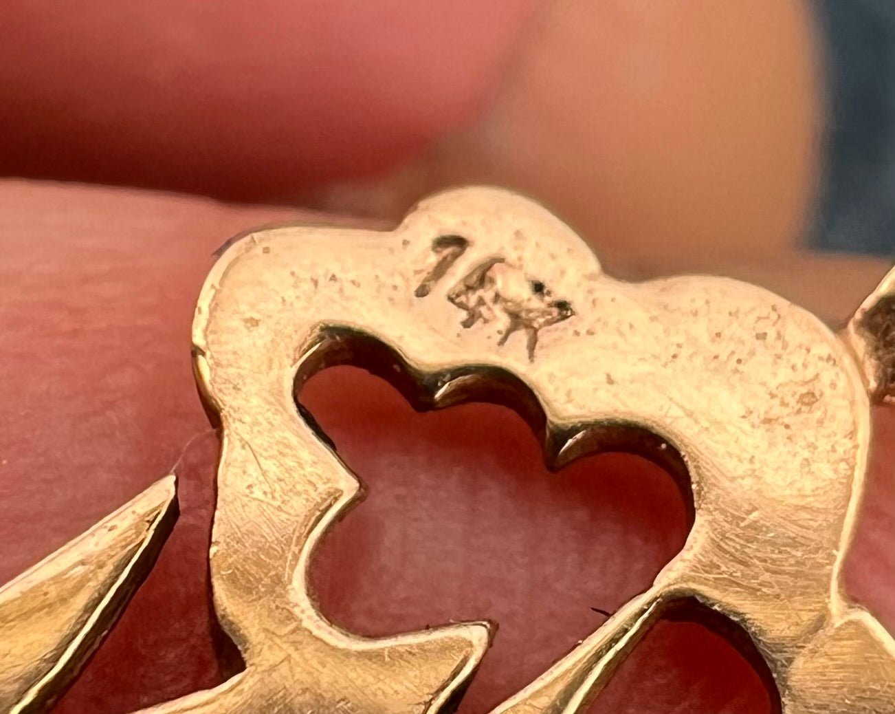 14k Yellow Gold Storm Cloud + Lightning Bolt Pendant. Artisan OOAK