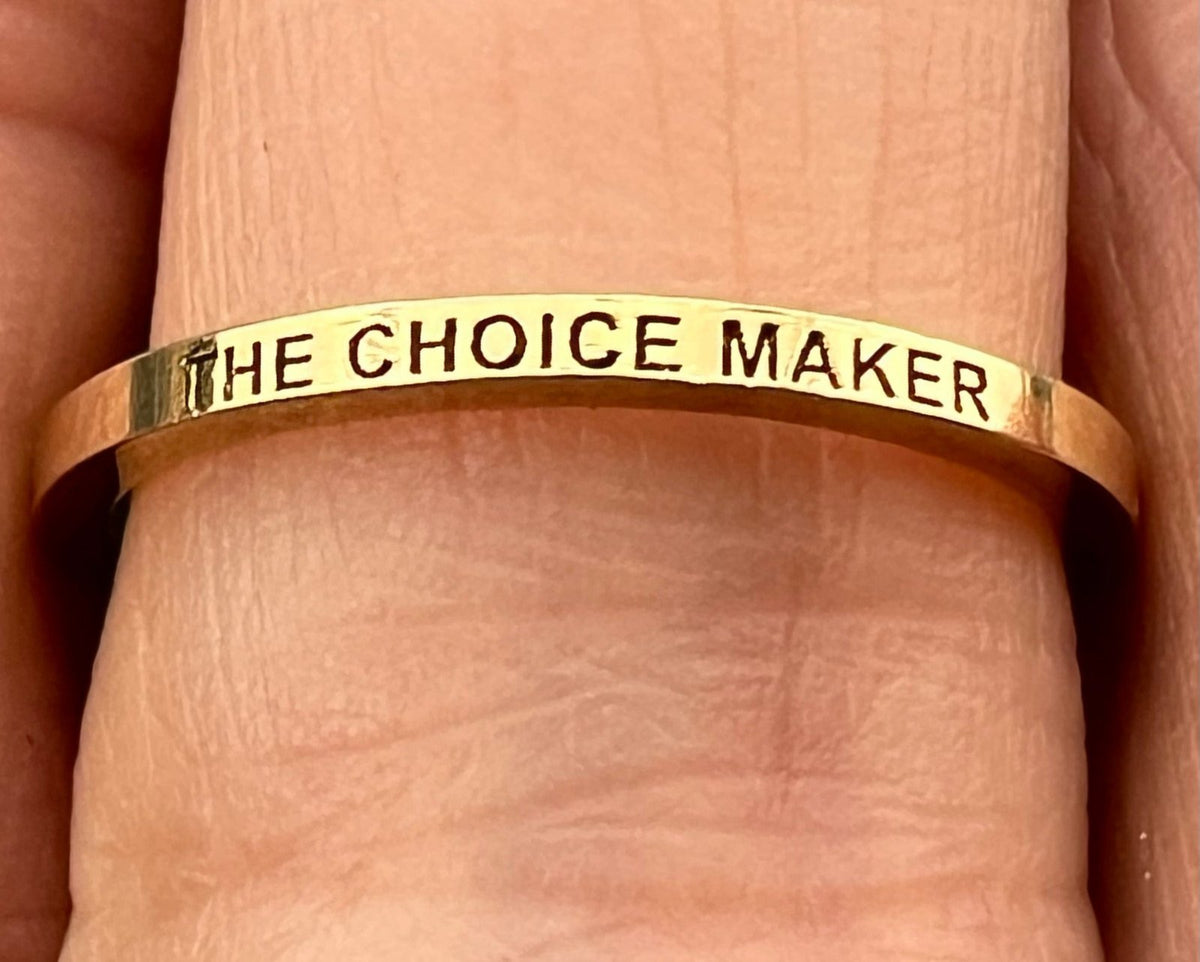 14k Yellow Gold "The Choice Maker" Ring. Designer Empowerment