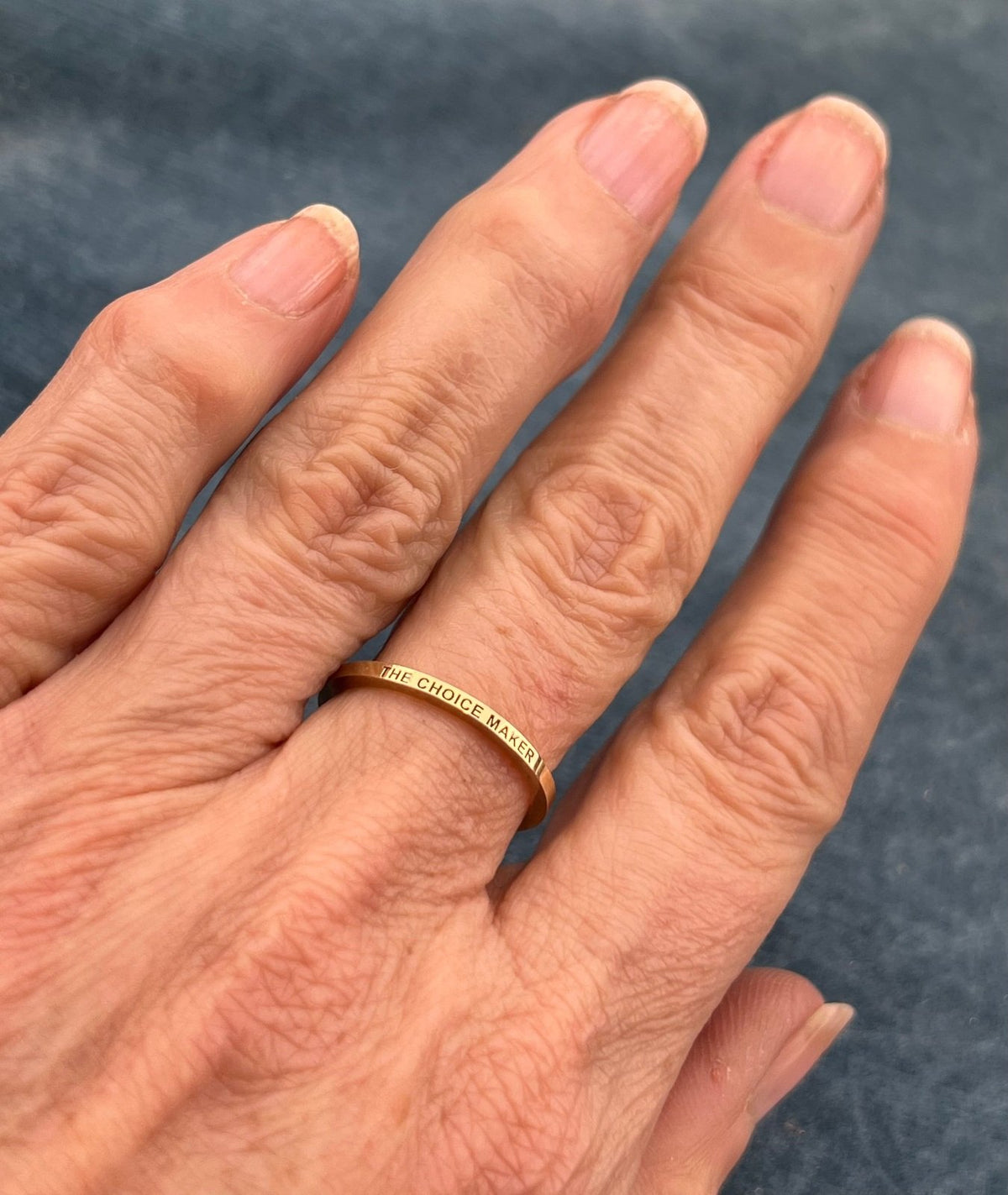 14k Yellow Gold "The Choice Maker" Ring. Designer Empowerment