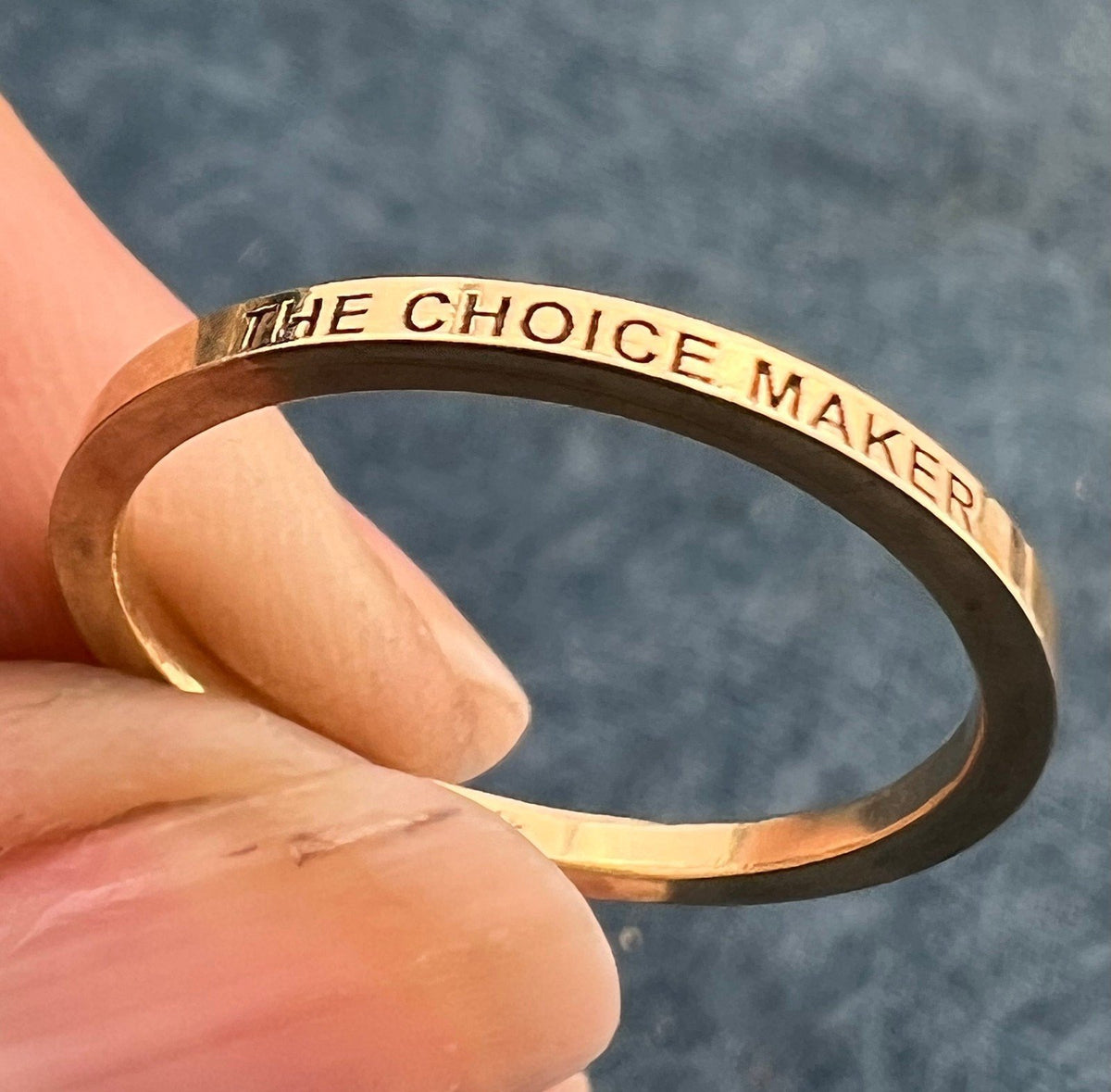 14k Yellow Gold "The Choice Maker" Ring. Designer Empowerment
