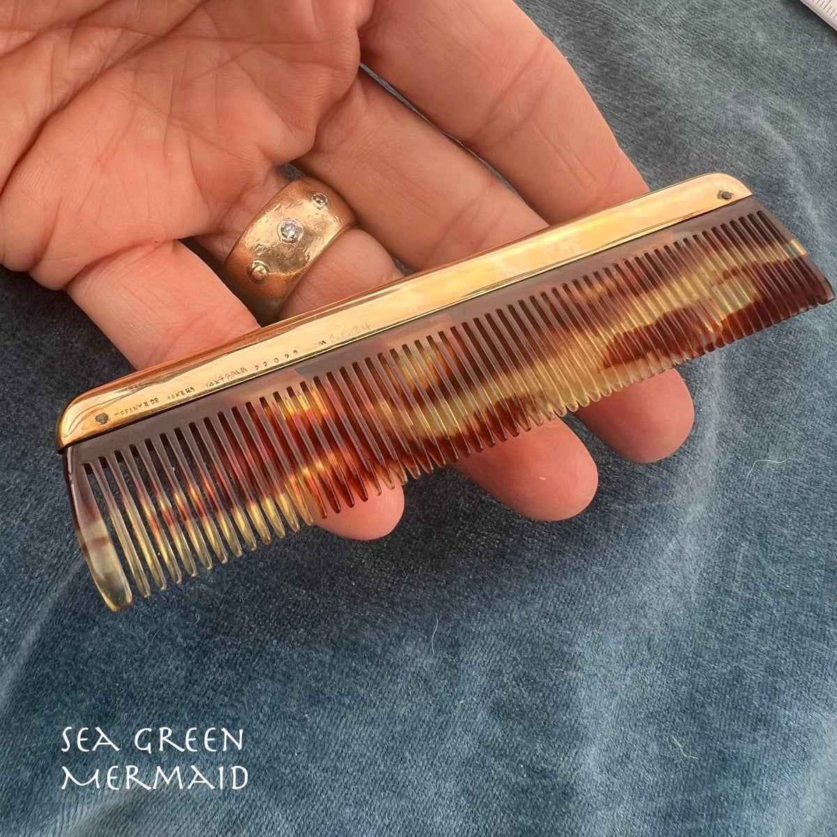 14k Yellow Gold Tiffany & Co Antique Hair Comb. 15g + 4"