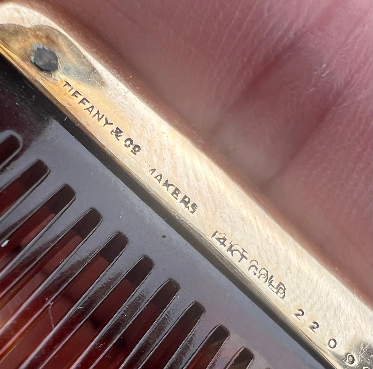 14k Yellow Gold Tiffany & Co Antique Hair Comb. 15g + 4"