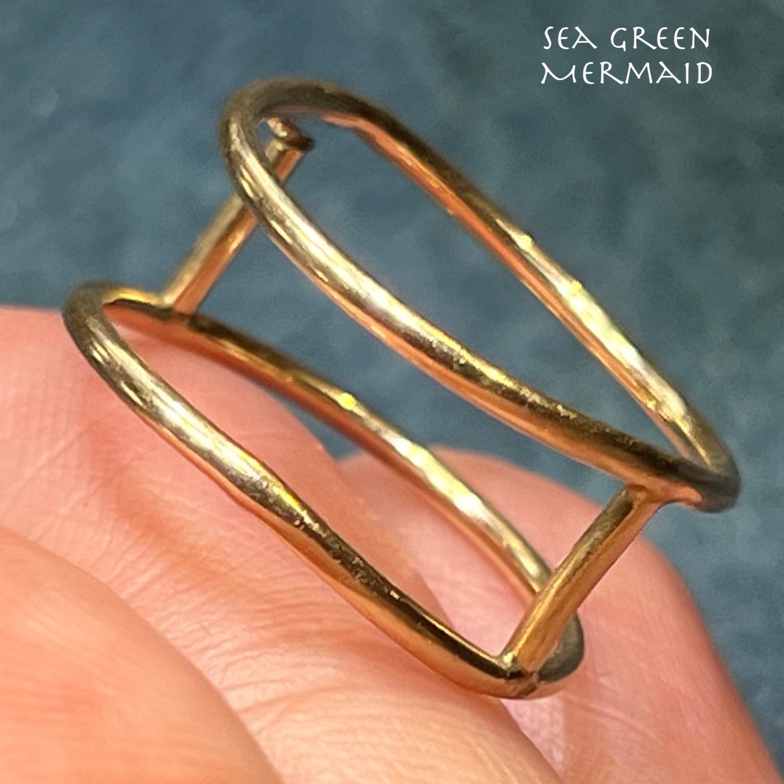 14k Yellow Gold Two Wire Band Ring. Wearable but Imperfect