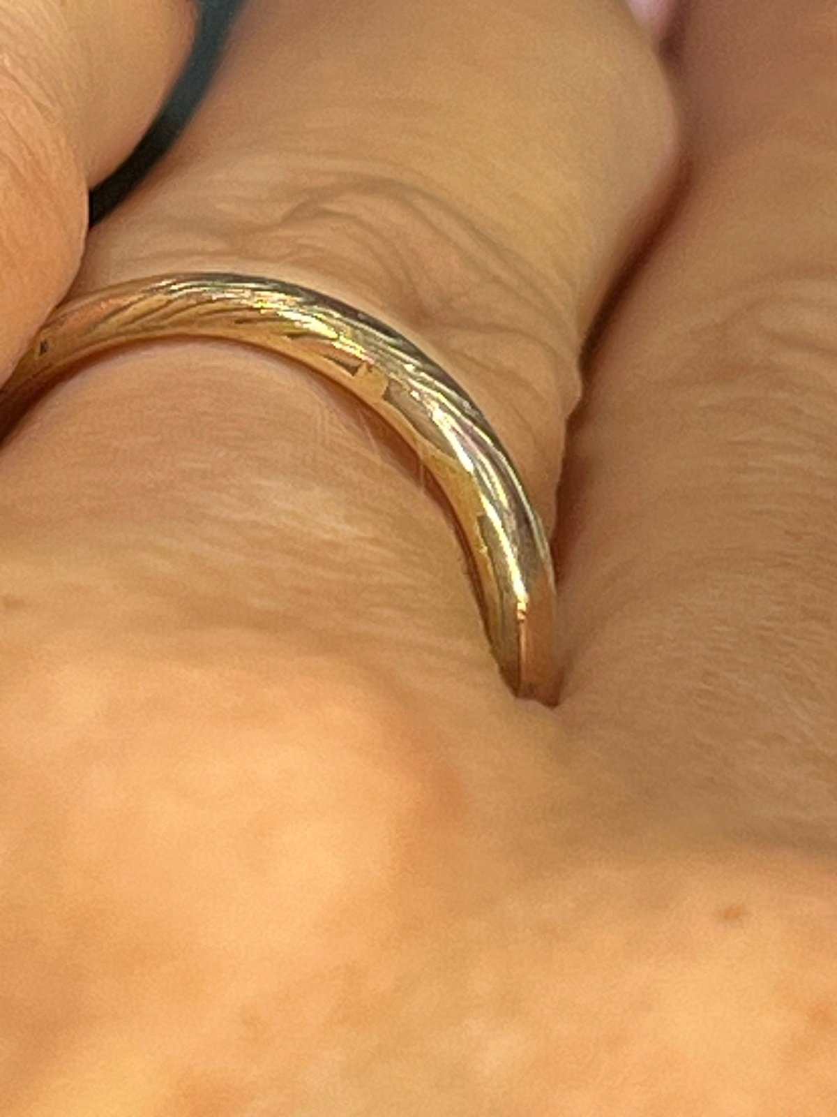 18k 14k Gold and Silver Mokume Gane Ring. Wedding Stacking Band