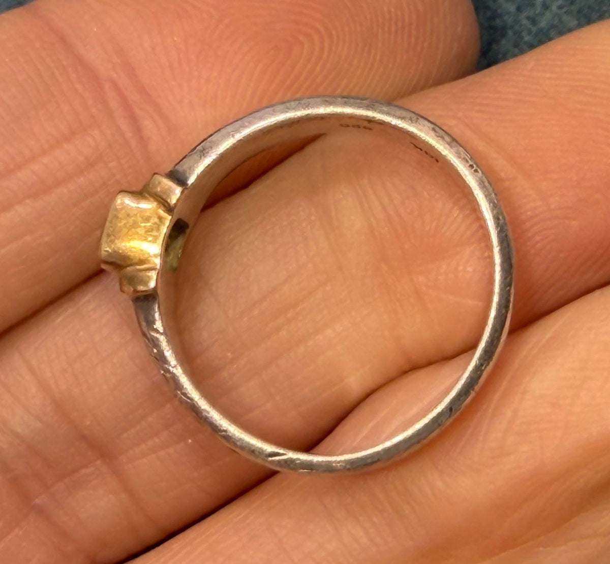 18k Gold & 925 Ring with Emerald Cut Natural Peridot *Video*