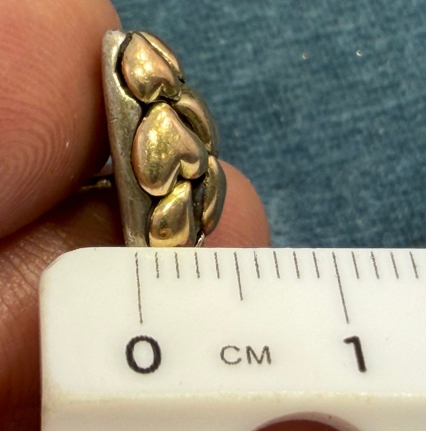 18k Gold + 925 Silver Many Hearts Earrings. Designer John Hardy